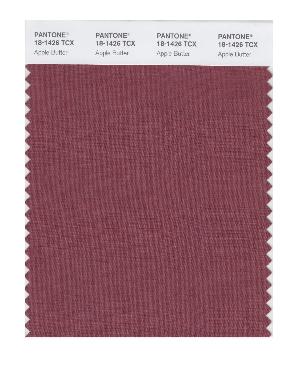 Pantone Cotton Swatch 18-1426 Apple Butter