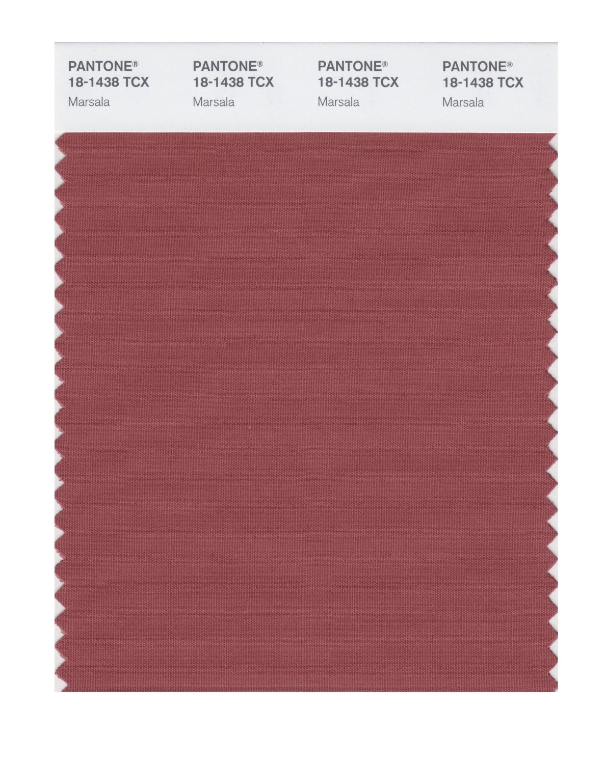 Pantone Cotton Swatch 18-1438 Marsala