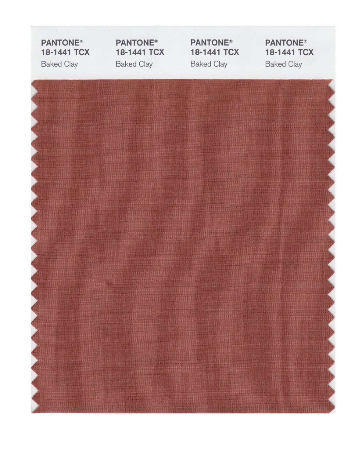 Pantone Cotton Swatch 18-1441 Baked Clay