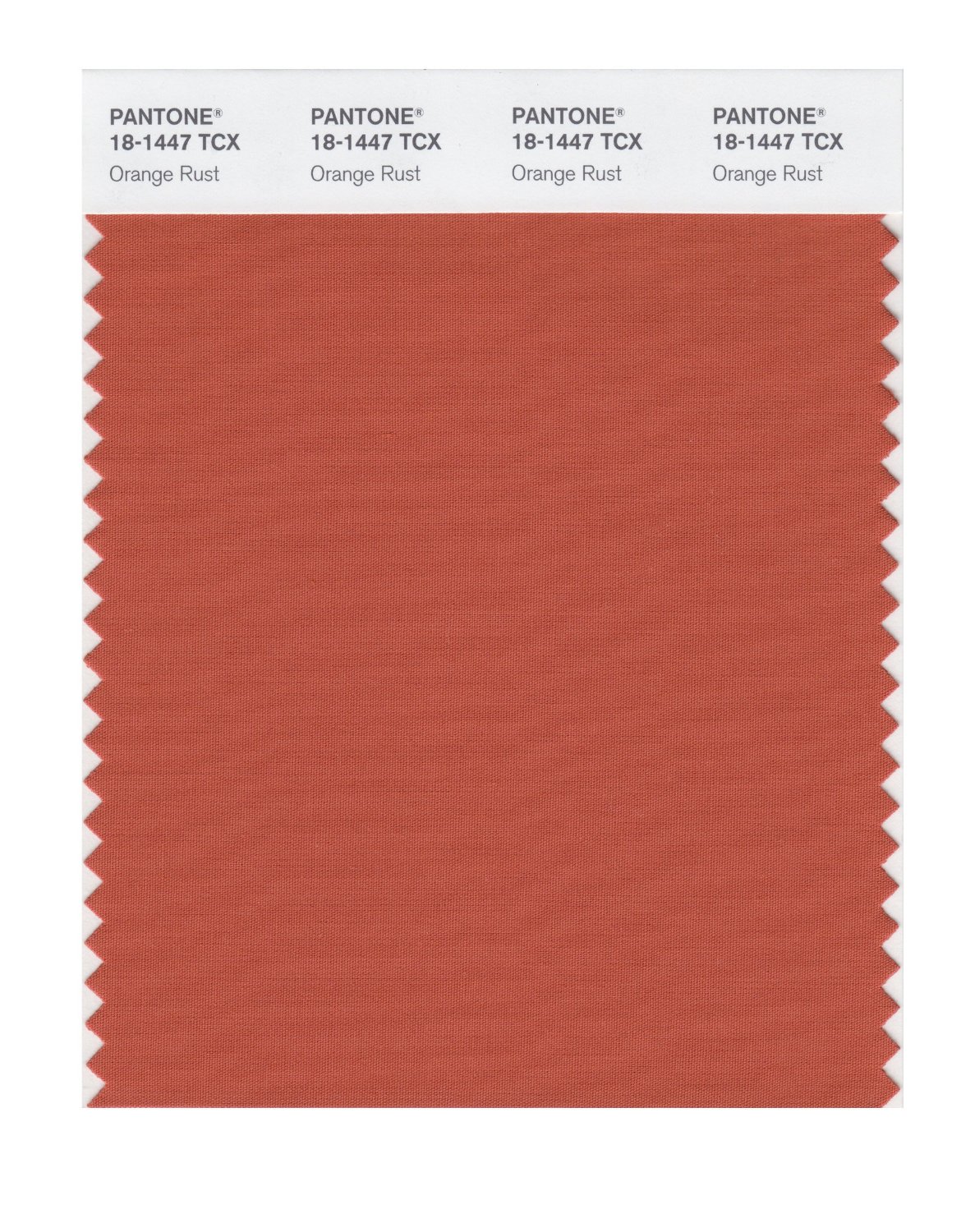 Pantone Cotton Swatch 18-1447 Orange Rust