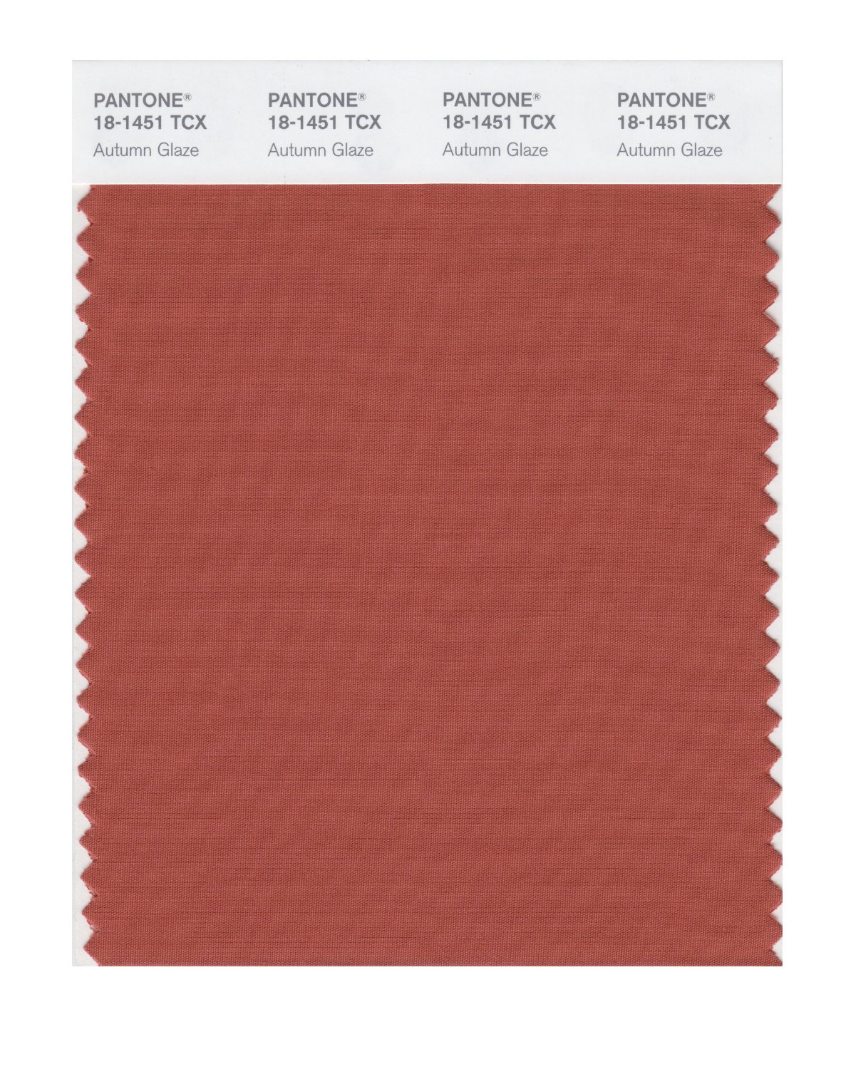 Pantone Cotton Swatch 18-1451 Autumn Glaze