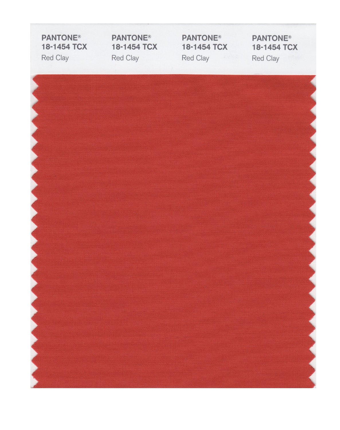 Pantone Cotton Swatch 18-1454 Red Clay