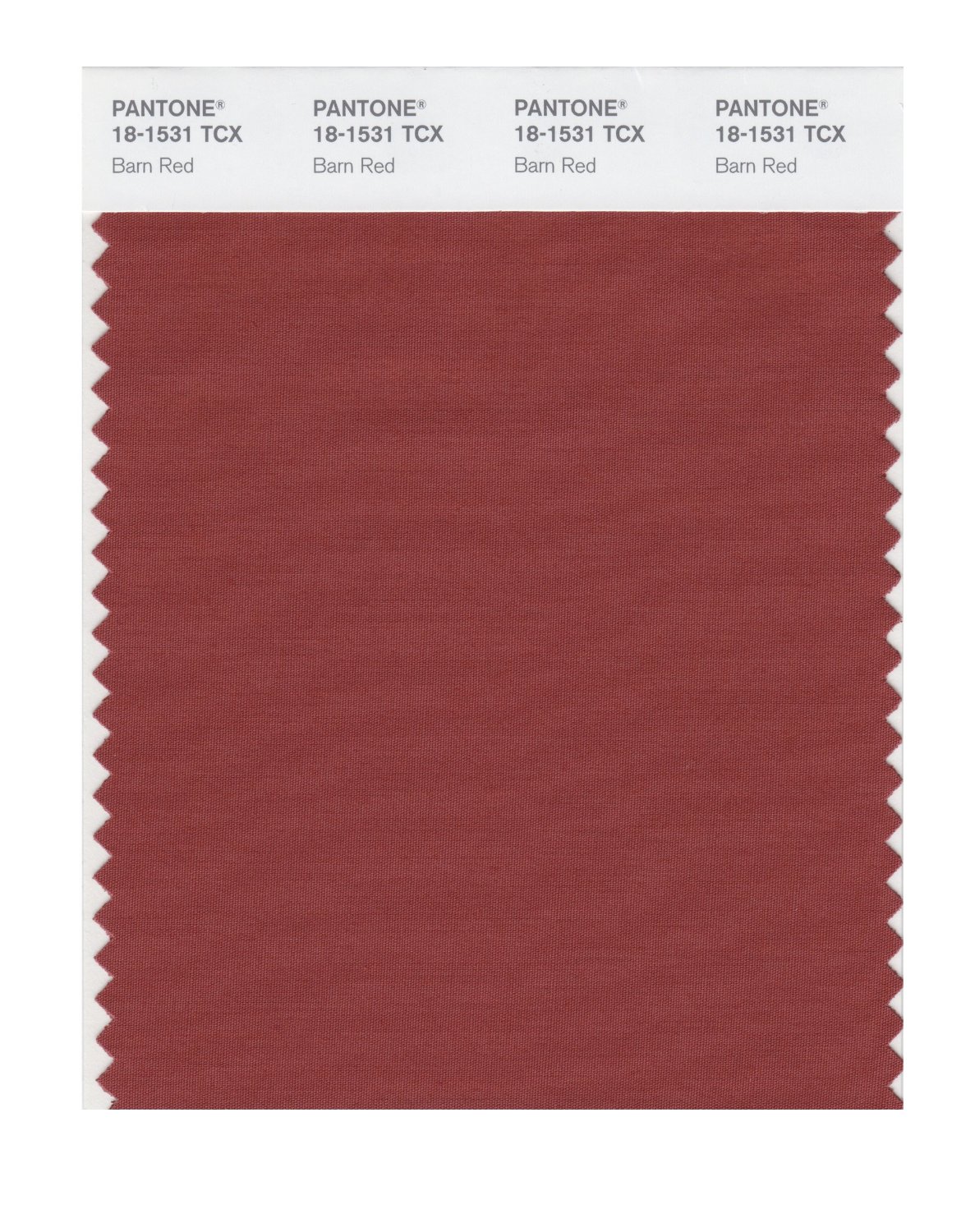 Pantone Cotton Swatch 18-1531 Barn Red