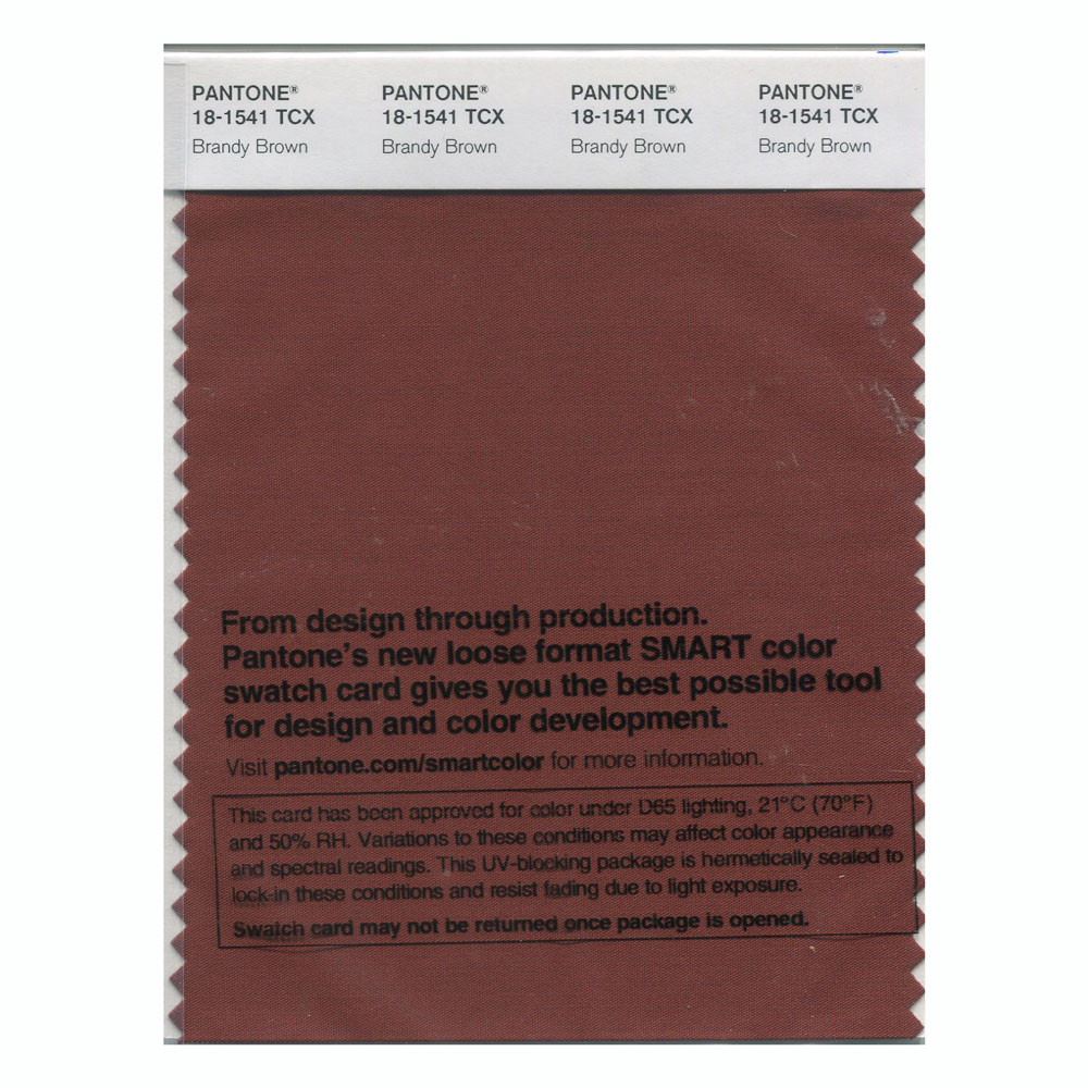 Pantone Cotton Swatch 18-1541 Brandy Brown