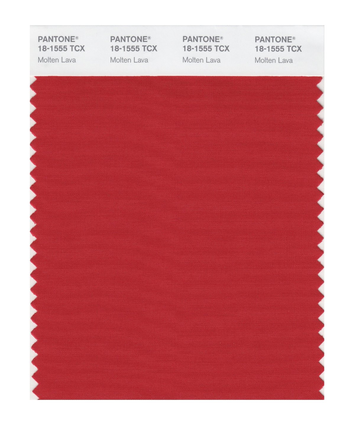 Pantone Cotton Swatch 18-1555 Molten Lava