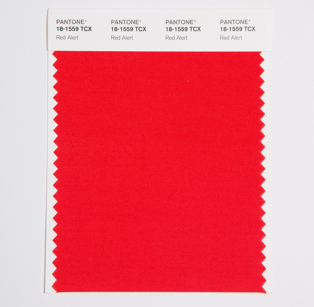 Pantone Cotton Swatch 18-1559 Red Alert