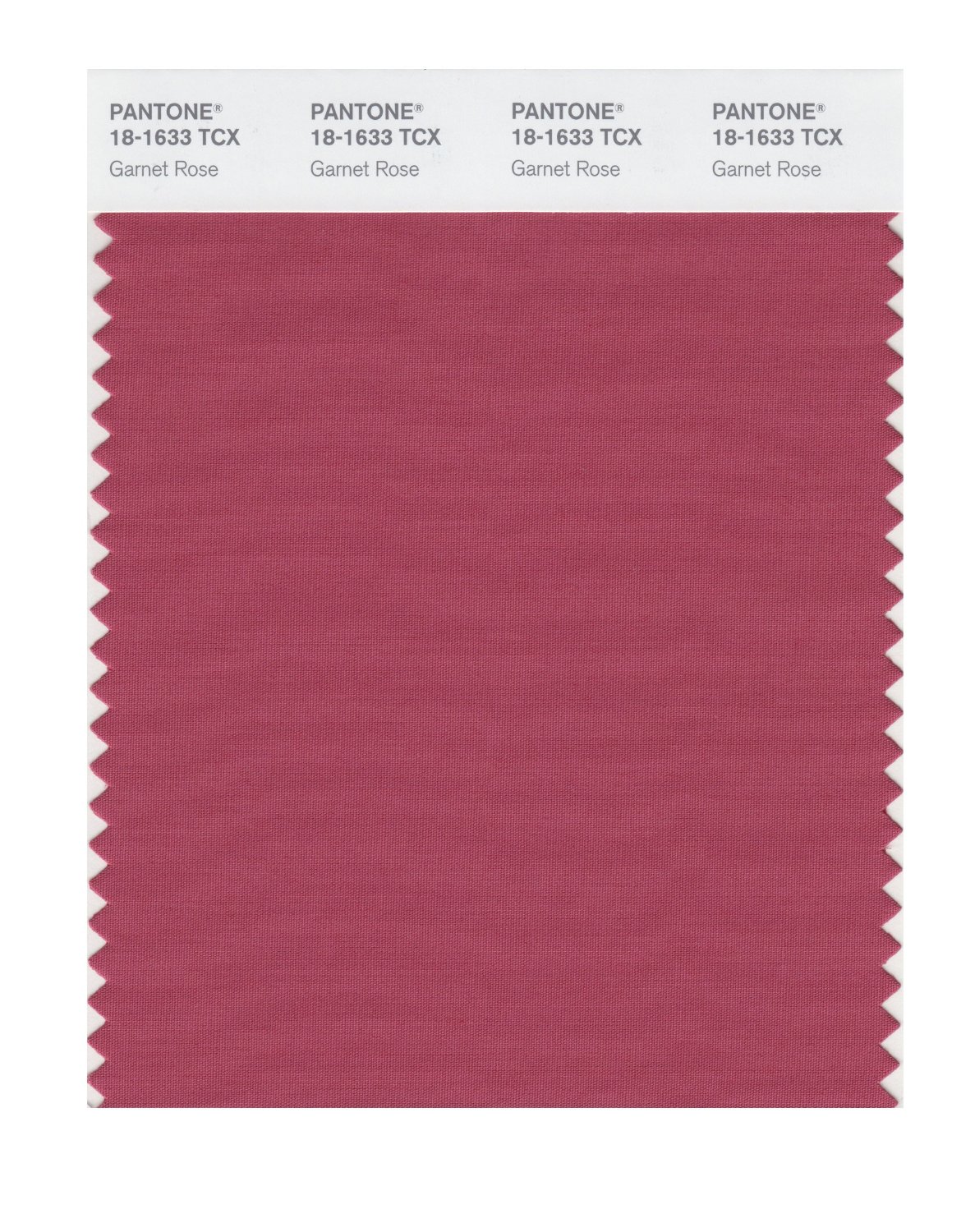 Pantone Cotton Swatch 18-1633 Garnet Rose