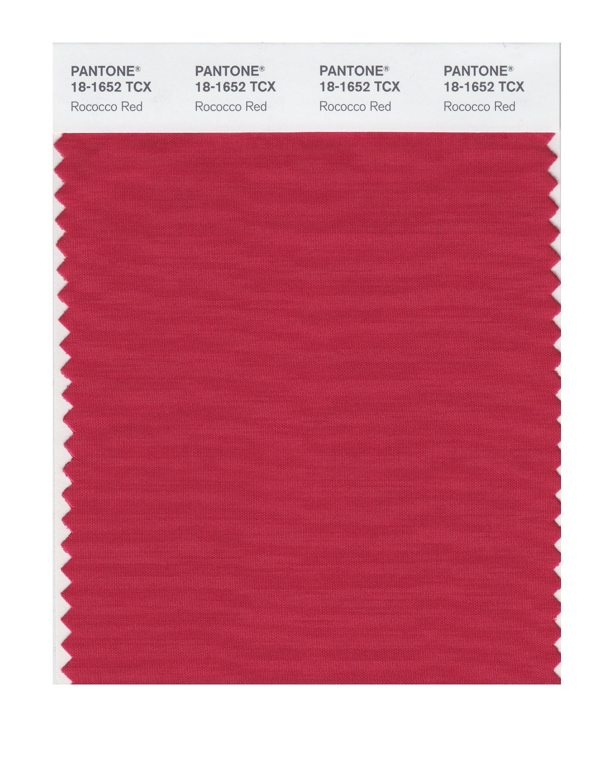 Pantone Cotton Swatch 18-1652 Rococco Red