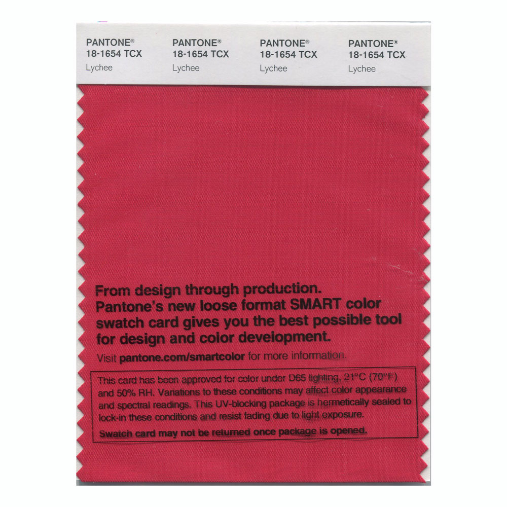 Pantone Cotton Swatch 18-1654 Lychee