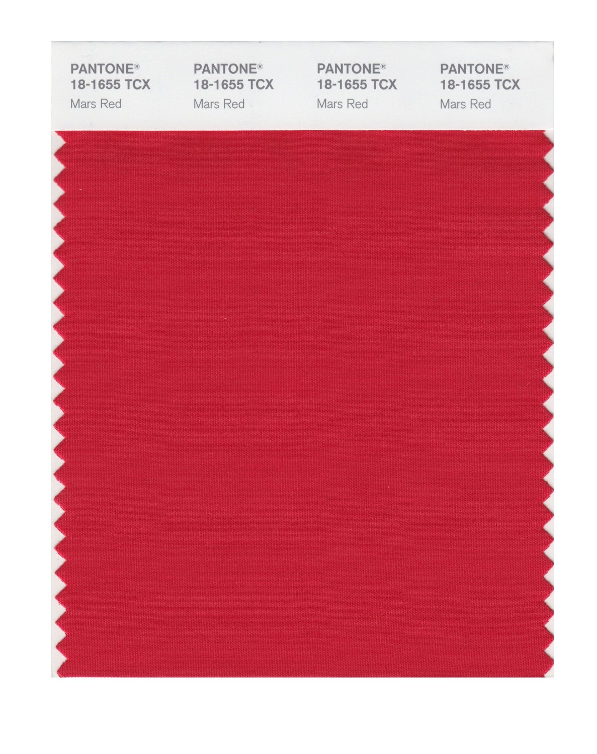 Pantone Cotton Swatch 18-1655 Mars Red