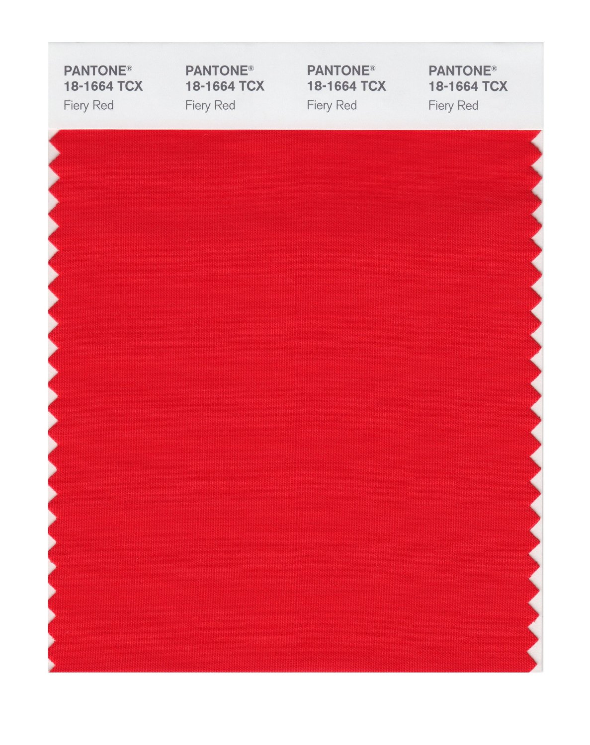 Pantone Cotton Swatch 18-1664 Fiery Red