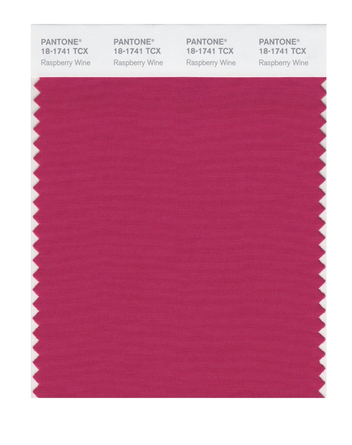 Pantone Cotton Swatch 18-1741 Raspberry Wine