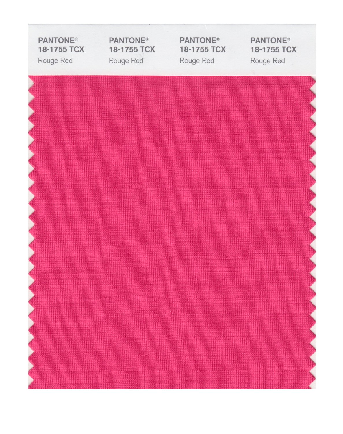 Pantone Cotton Swatch 18-1755 Rouge Red