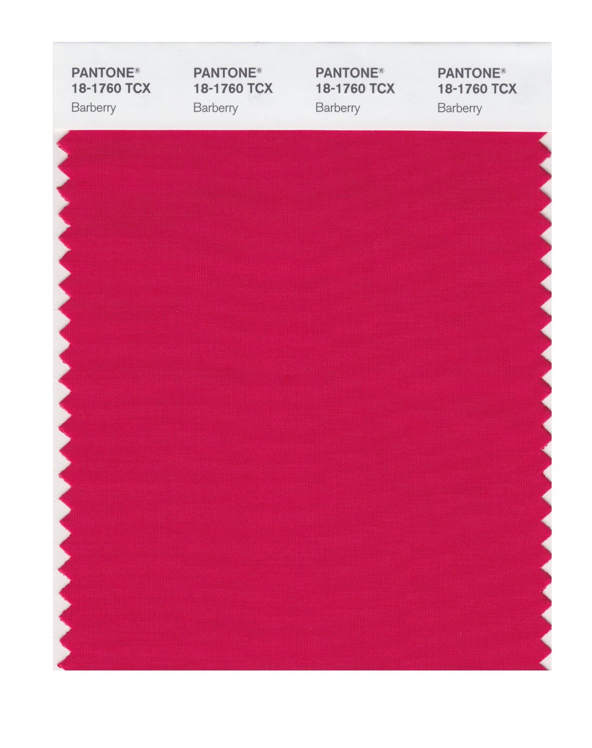 Pantone Cotton Swatch 18-1760 Barberry