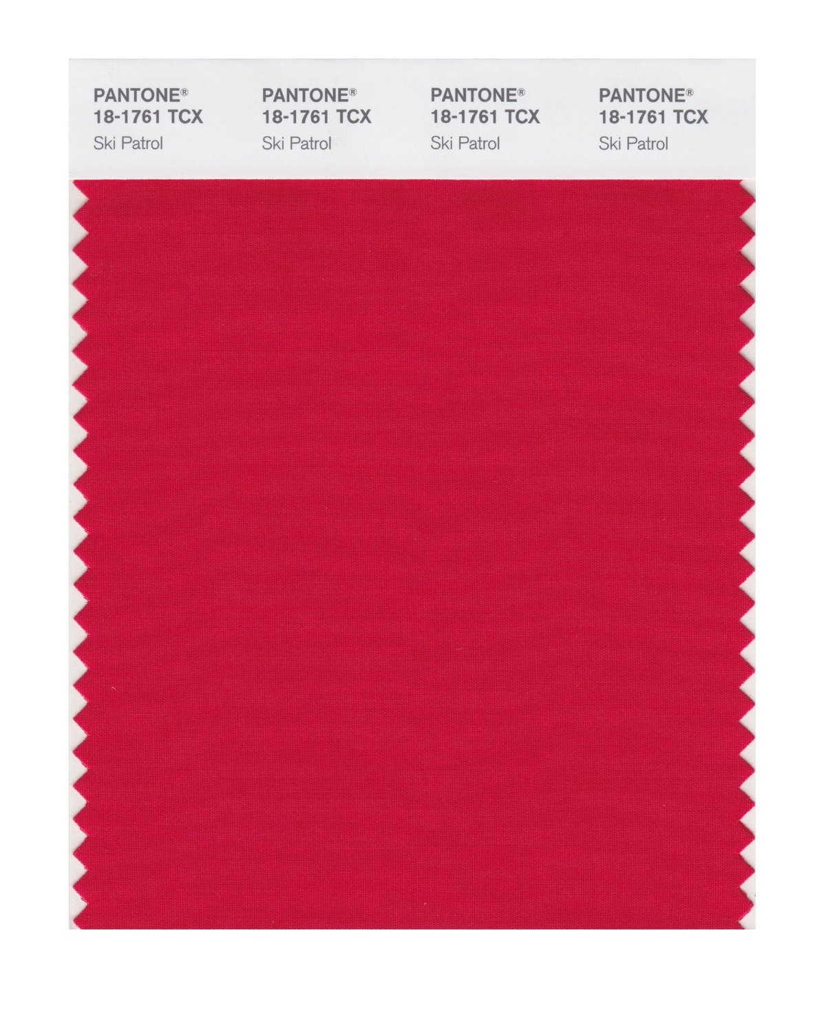 Pantone Cotton Swatch 18-1761 Ski Patrol