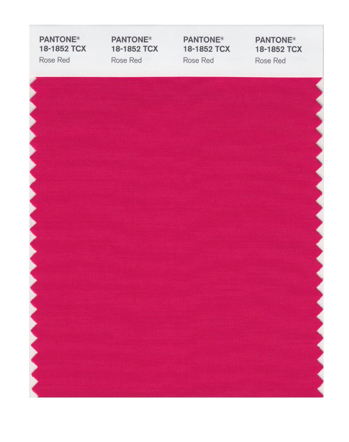 Pantone Cotton Swatch 18-1852 Rose Red