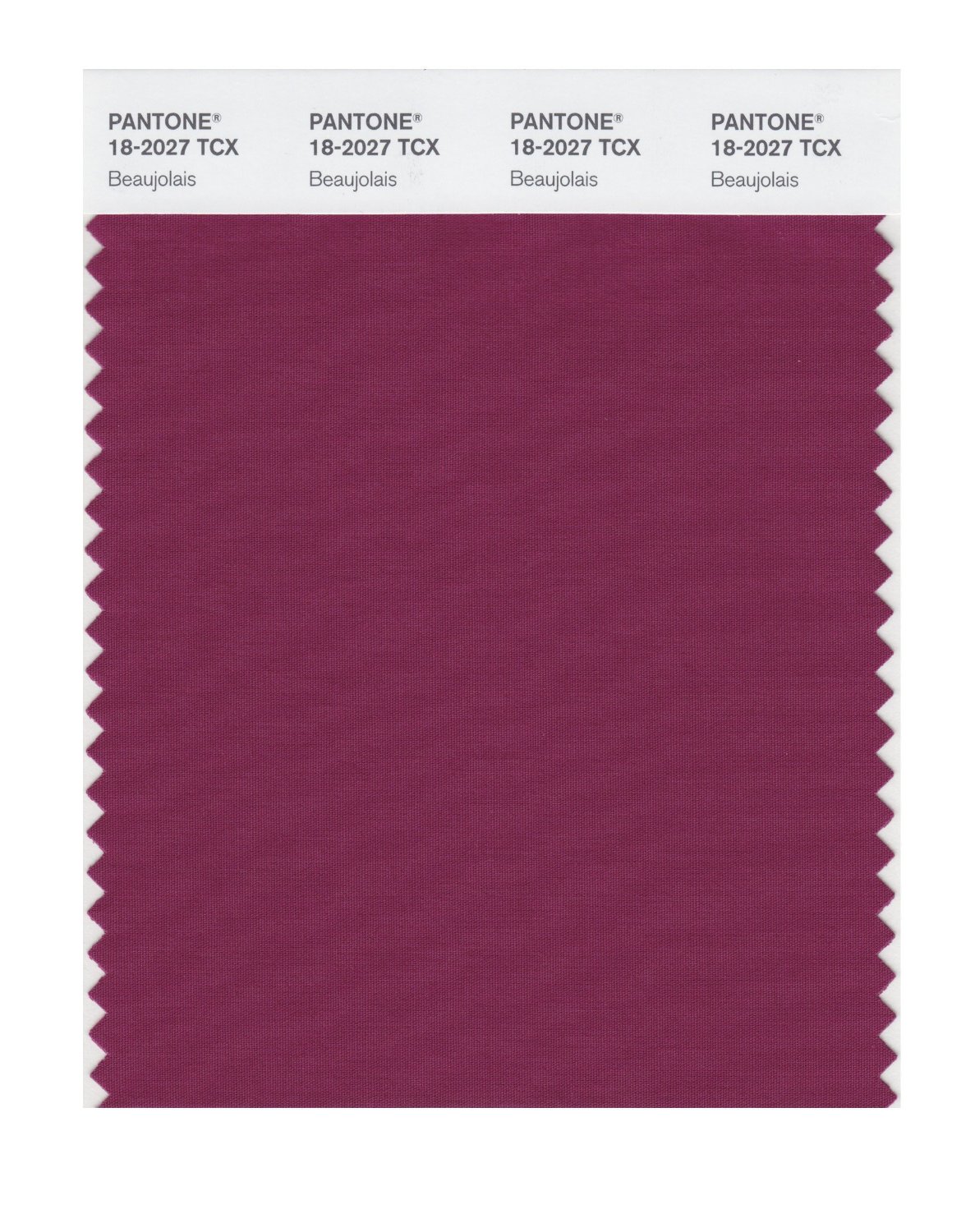 Pantone Cotton Swatch 18-2027 Beaujolais