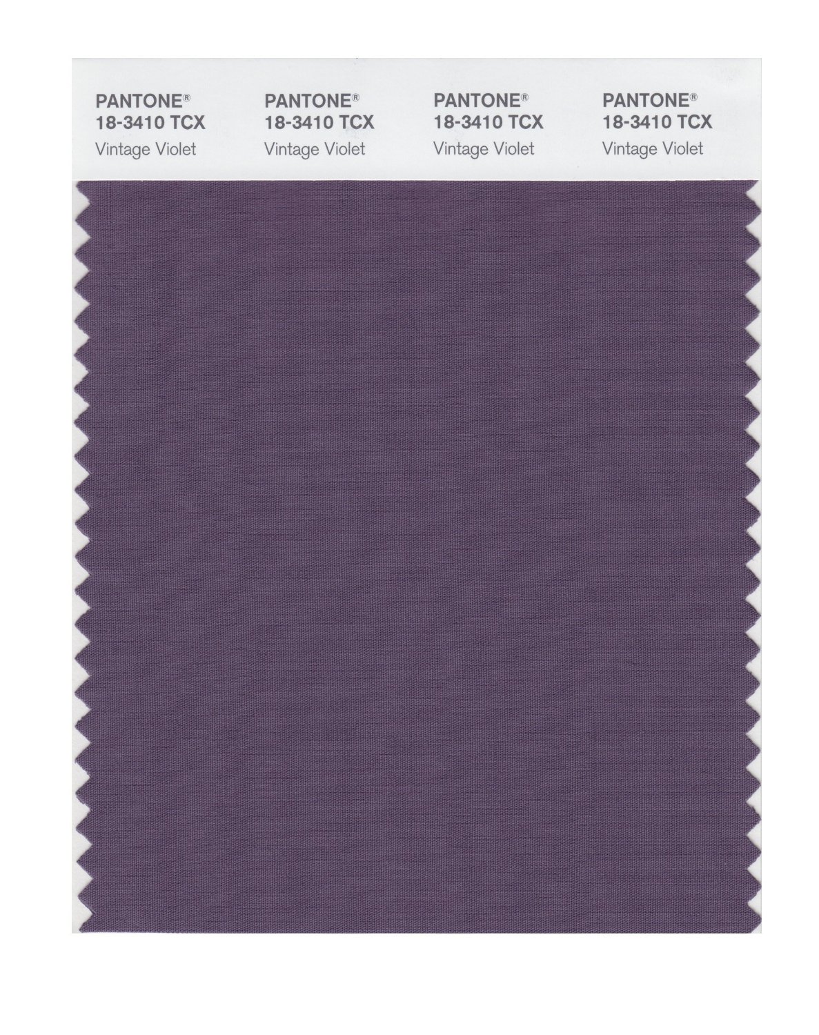 Pantone Cotton Swatch 18-3410 Vintage Violet