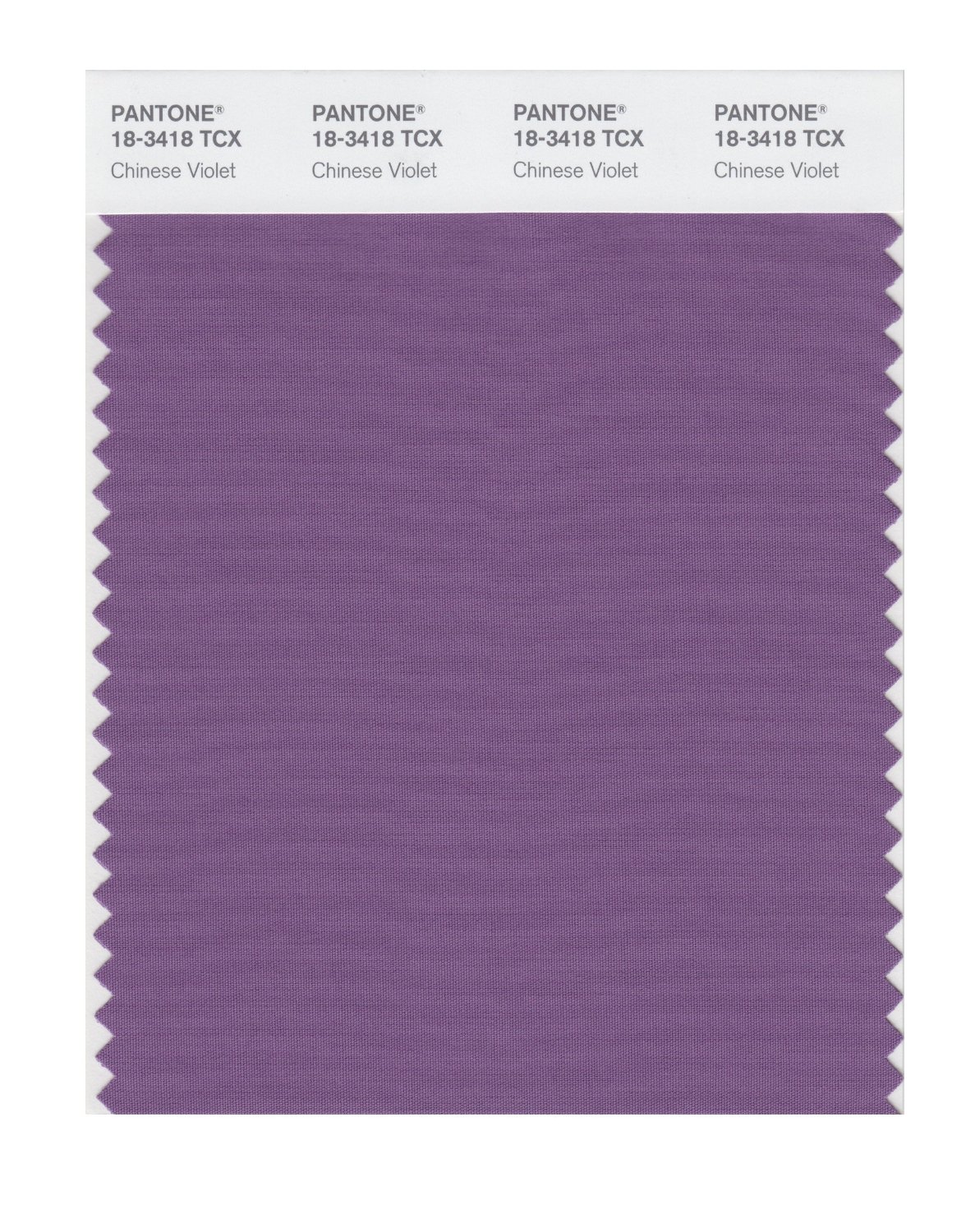 Pantone Cotton Swatch 18-3418 Chinese Violet