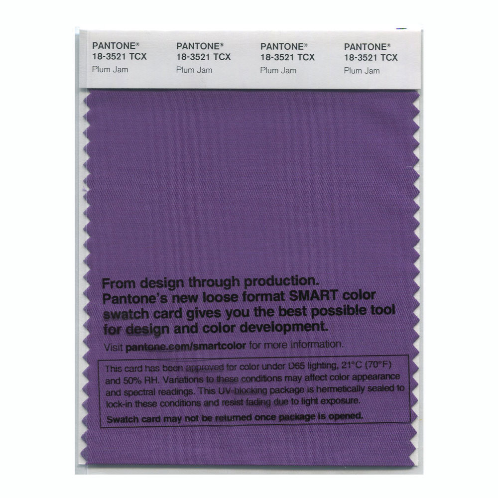 Pantone Cotton Swatch 18-3521 Plum Jam