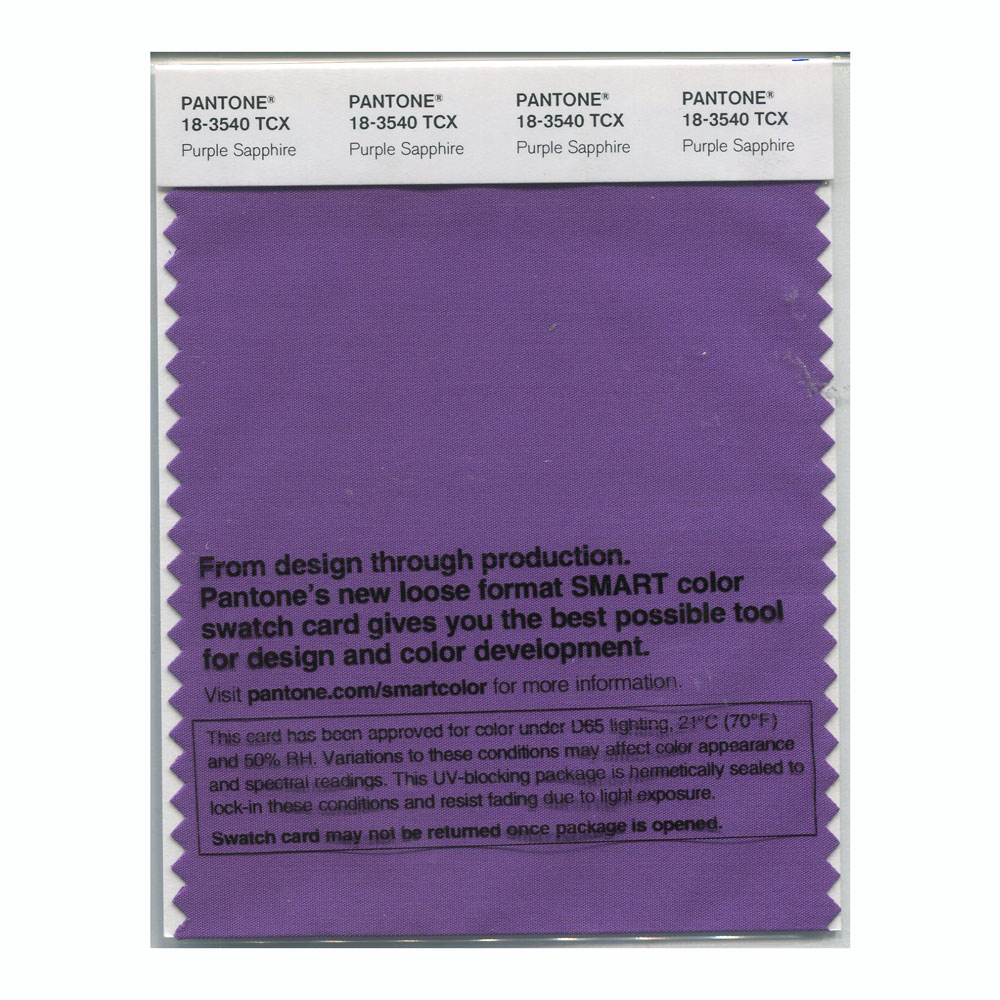 Pantone Cotton Swatch 18-3540 Purple Sapphire