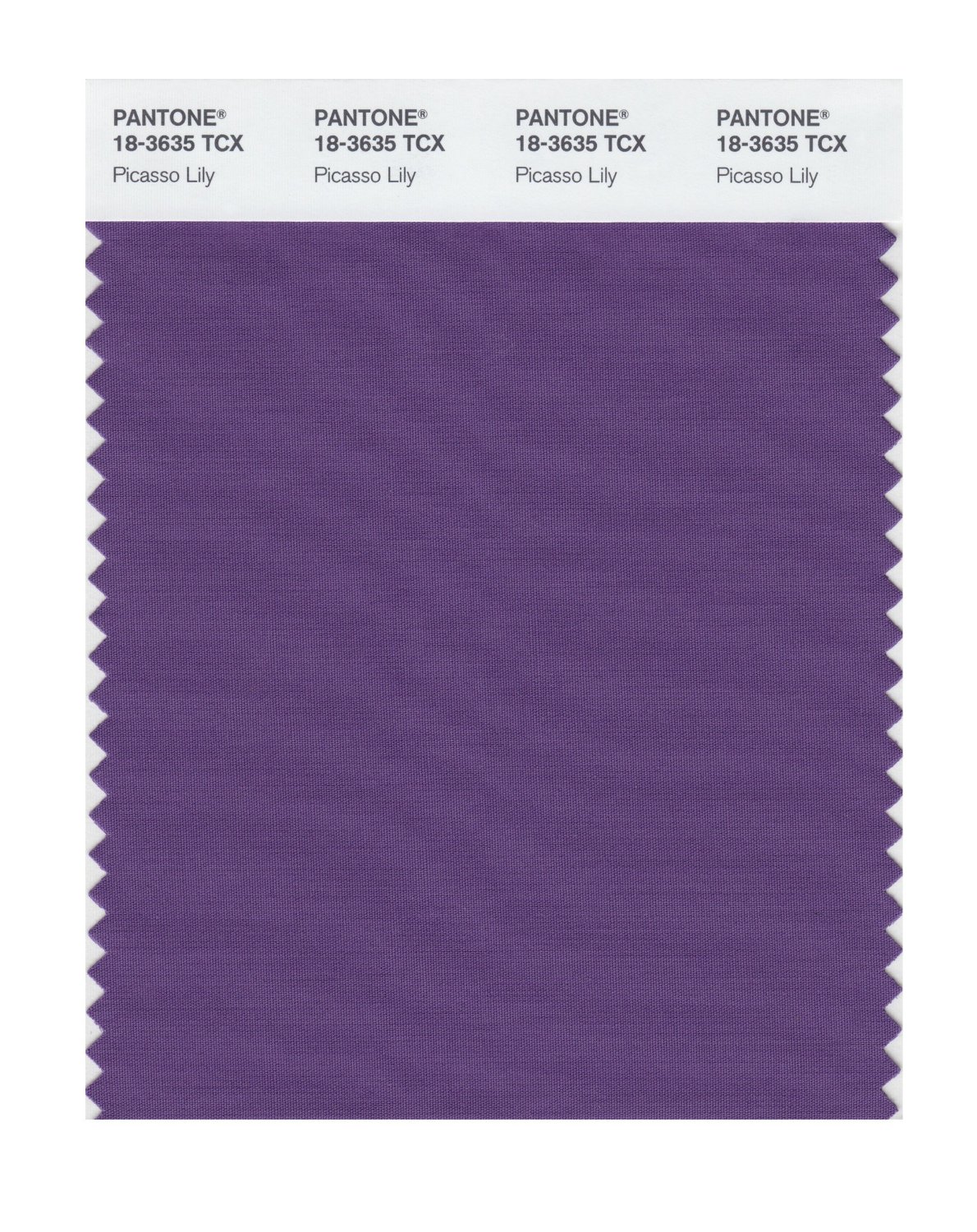 Pantone Cotton Swatch 18-3635 Picasso Lily