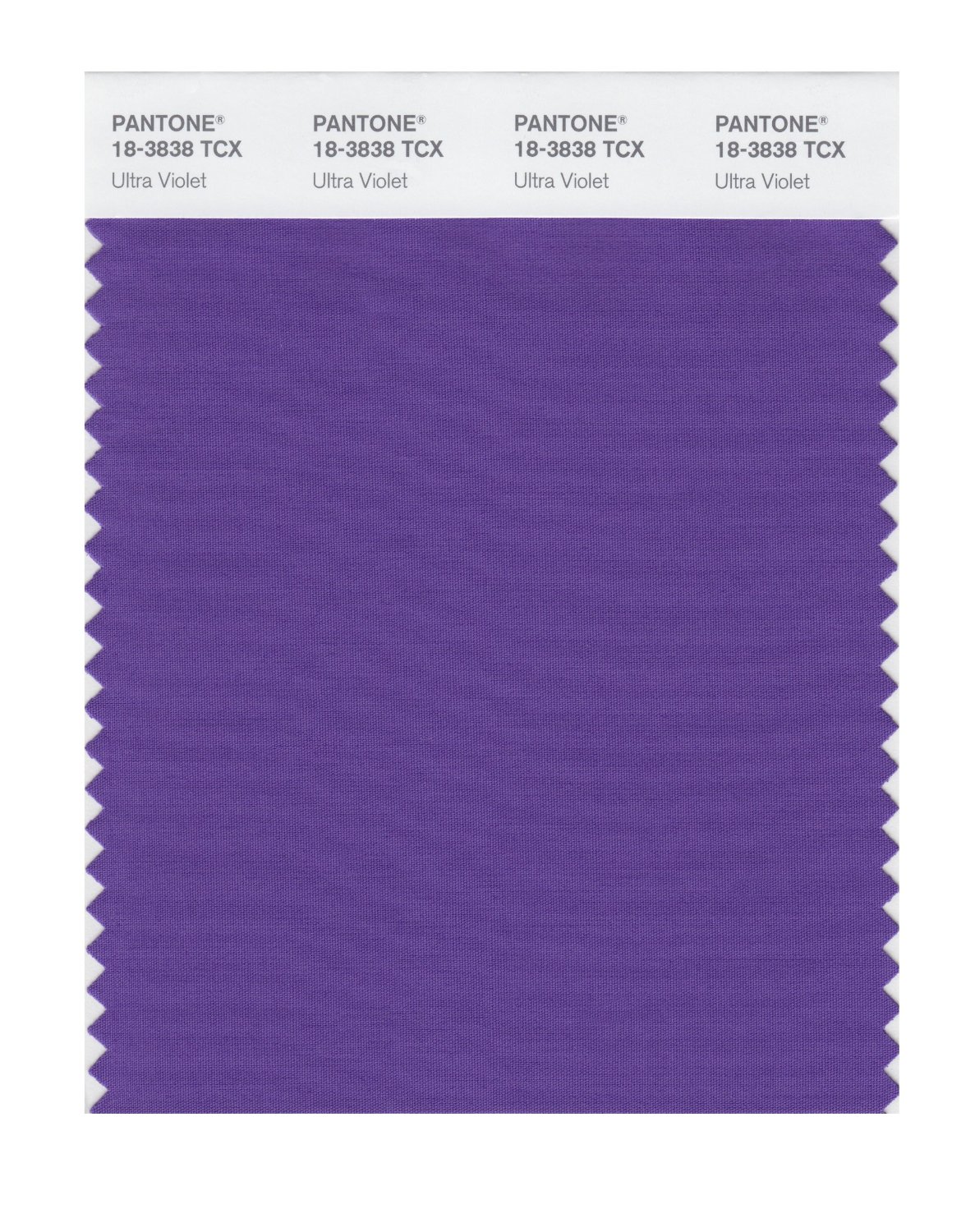 Pantone Cotton Swatch 18-3838 Ultra Violet