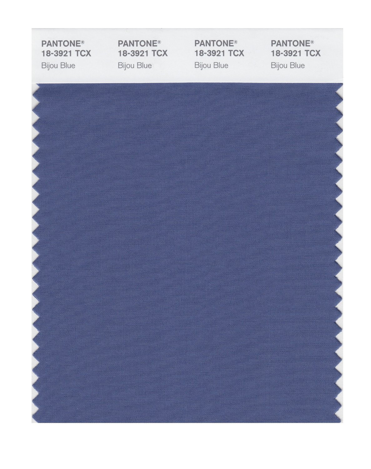 Pantone Cotton Swatch 18-3921 Bijou Blue