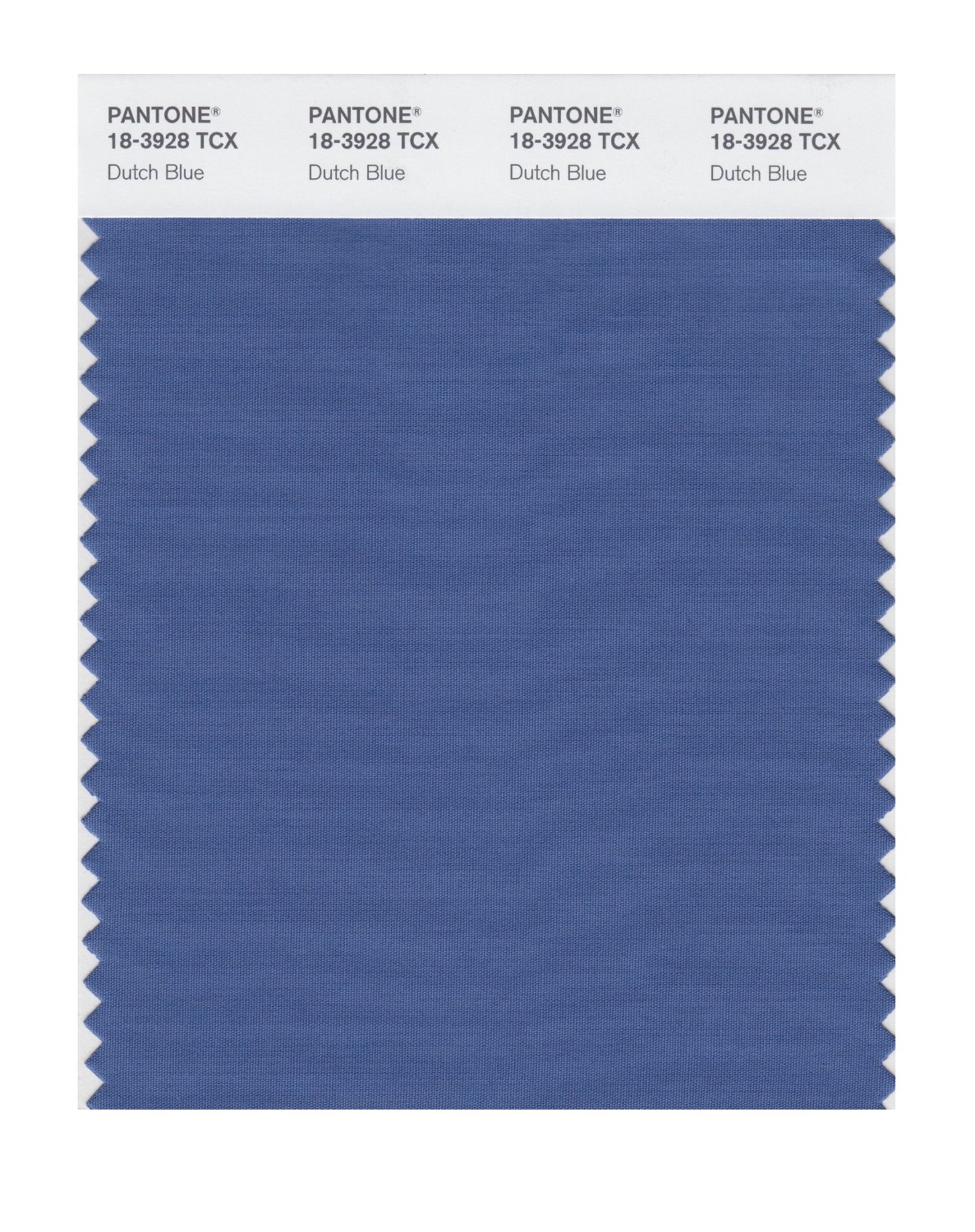 Pantone Cotton Swatch 18-3928 Dutch Blue