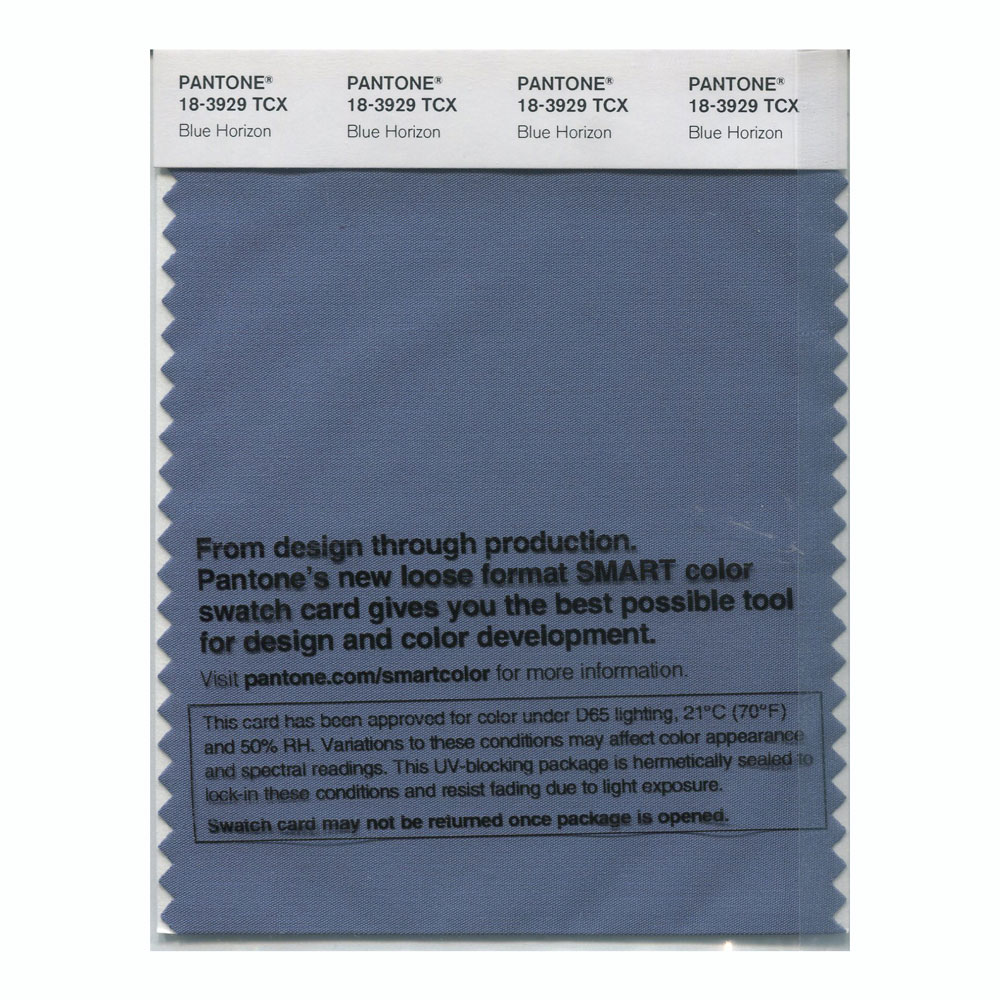 Pantone Cotton Swatch 18-3929 Blue Horizon