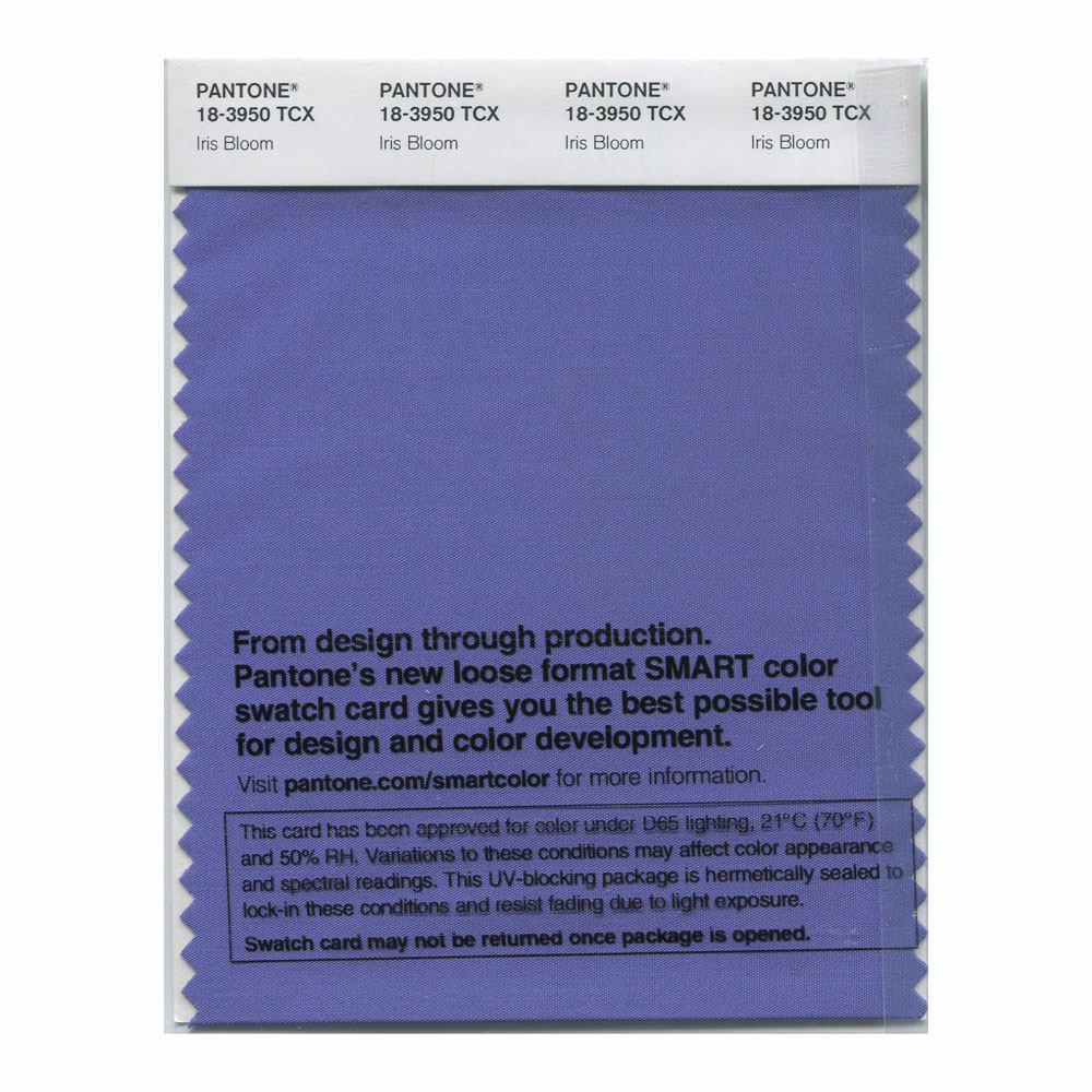 Pantone Cotton Swatch 18-3950 Iris Bloom