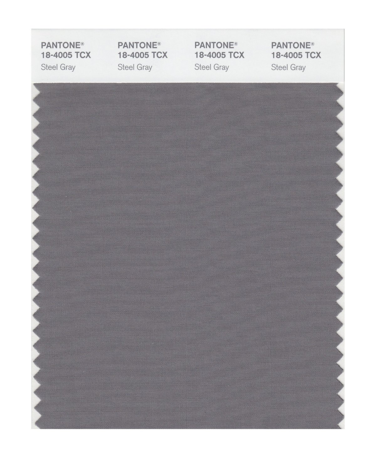 Pantone Cotton Swatch 18-4005 Steel Gray
