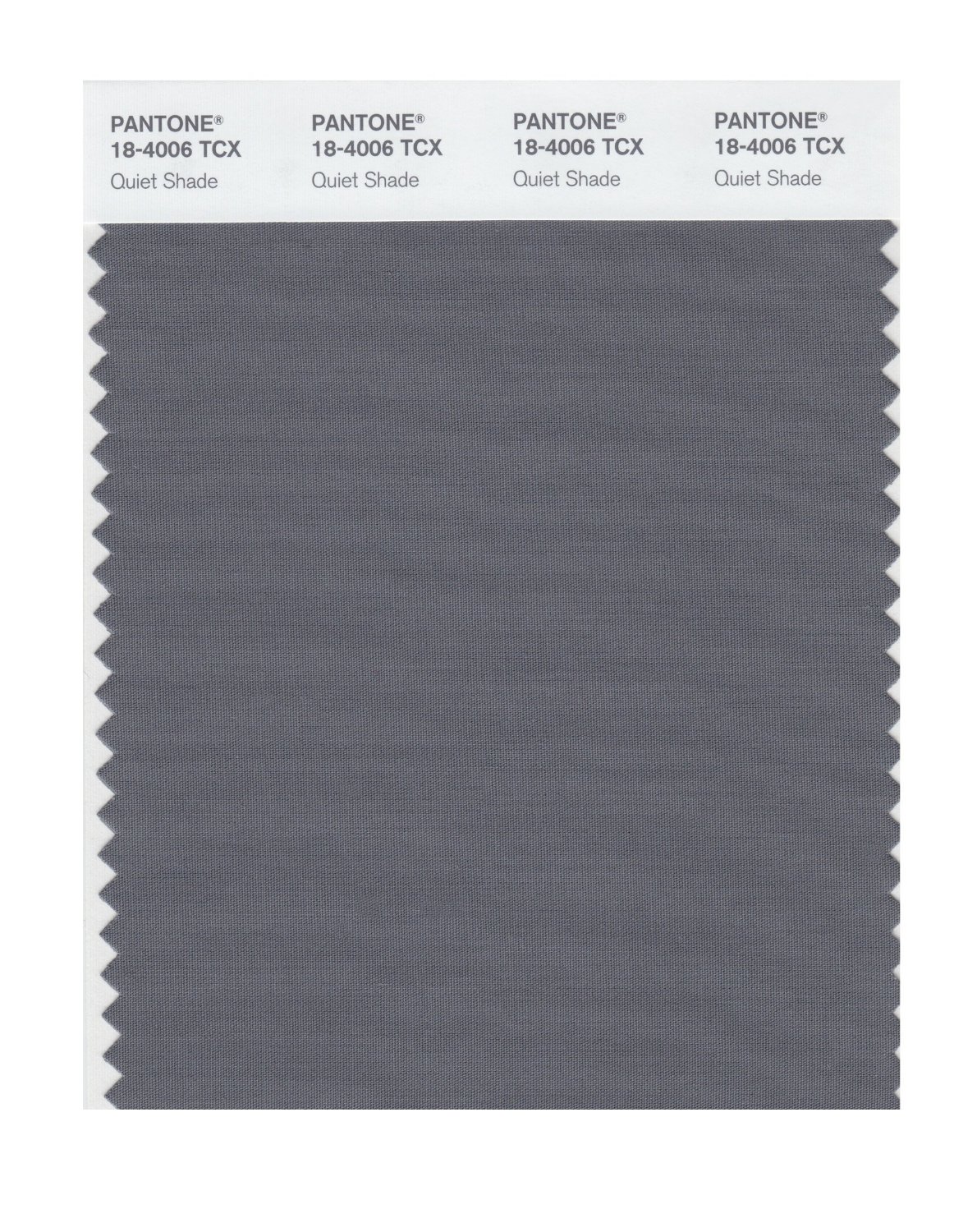 Pantone Cotton Swatch 18-4006 Quiet Shade