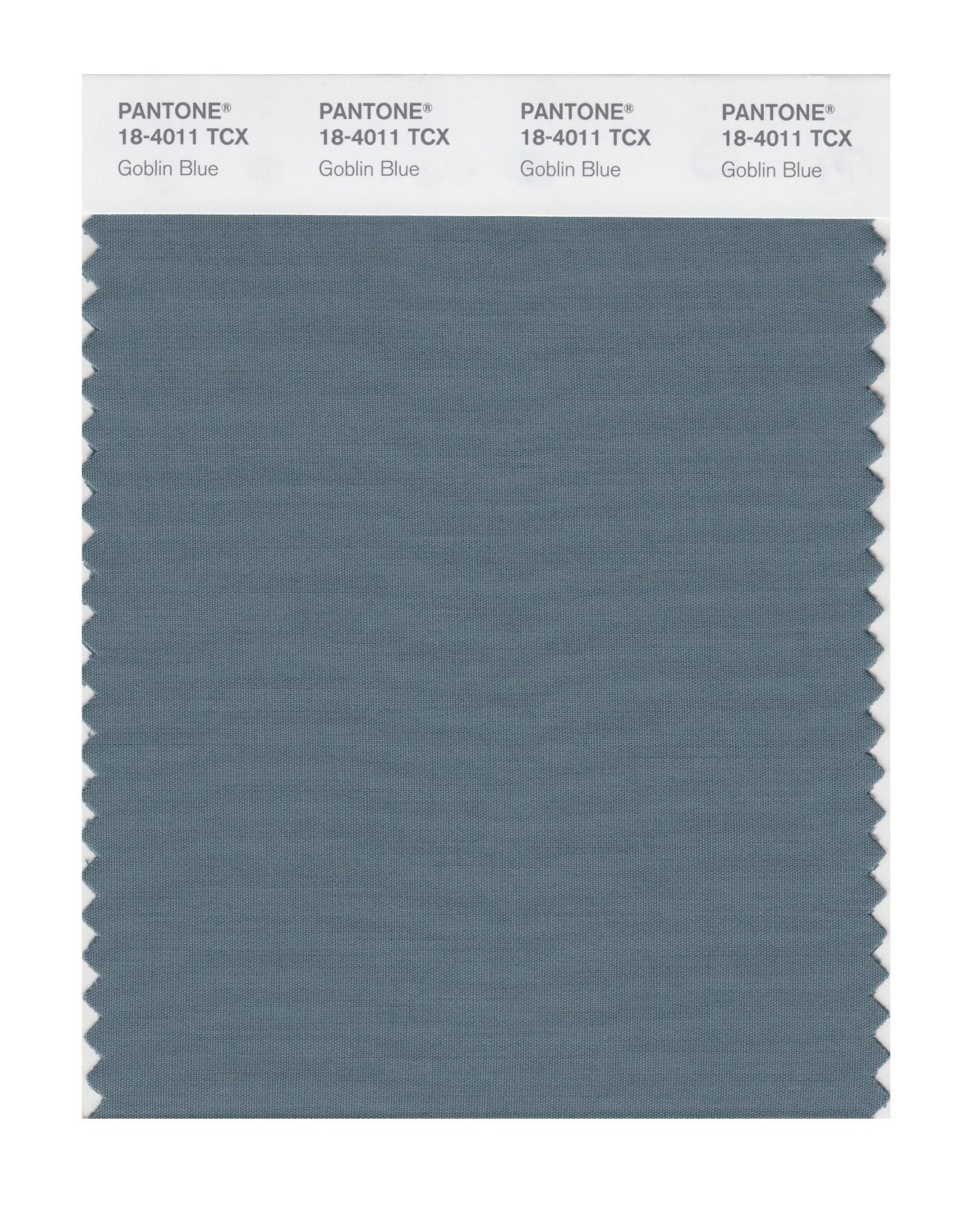 Pantone Cotton Swatch 18-4011 Goblin Blue