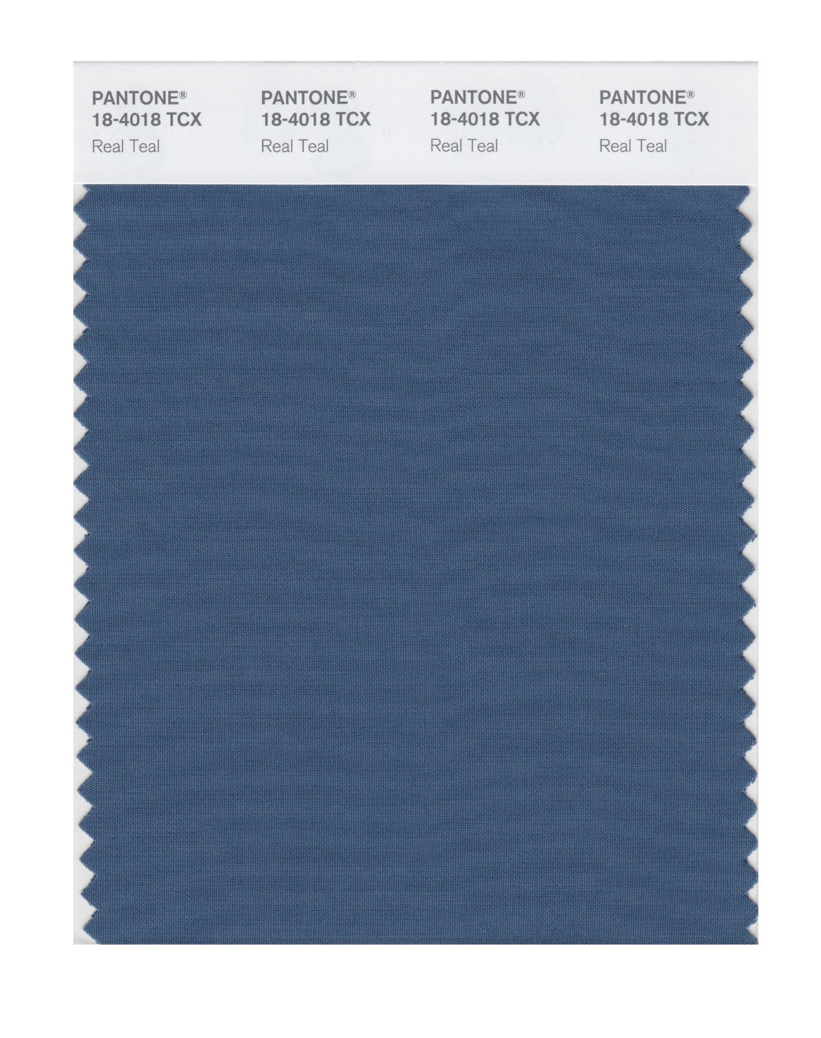 Pantone Cotton Swatch 18-4018 Real Teal