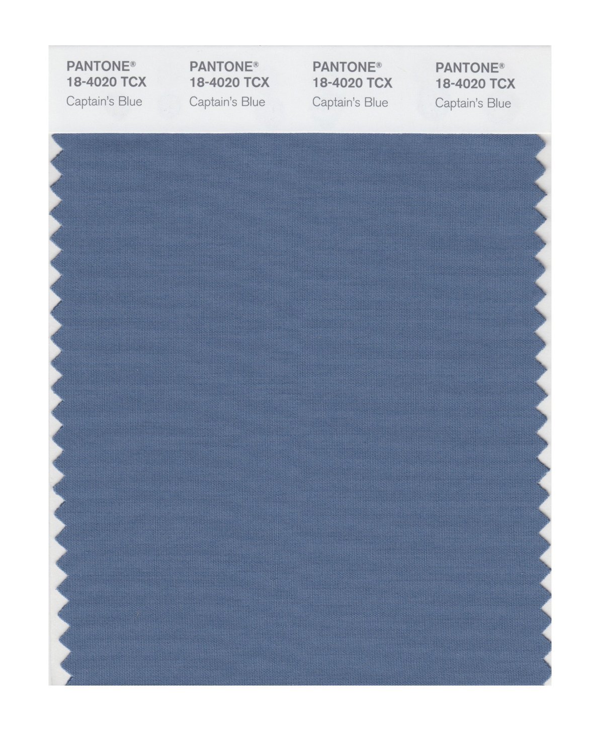 Pantone Cotton Swatch 18-4020 Captains Blue