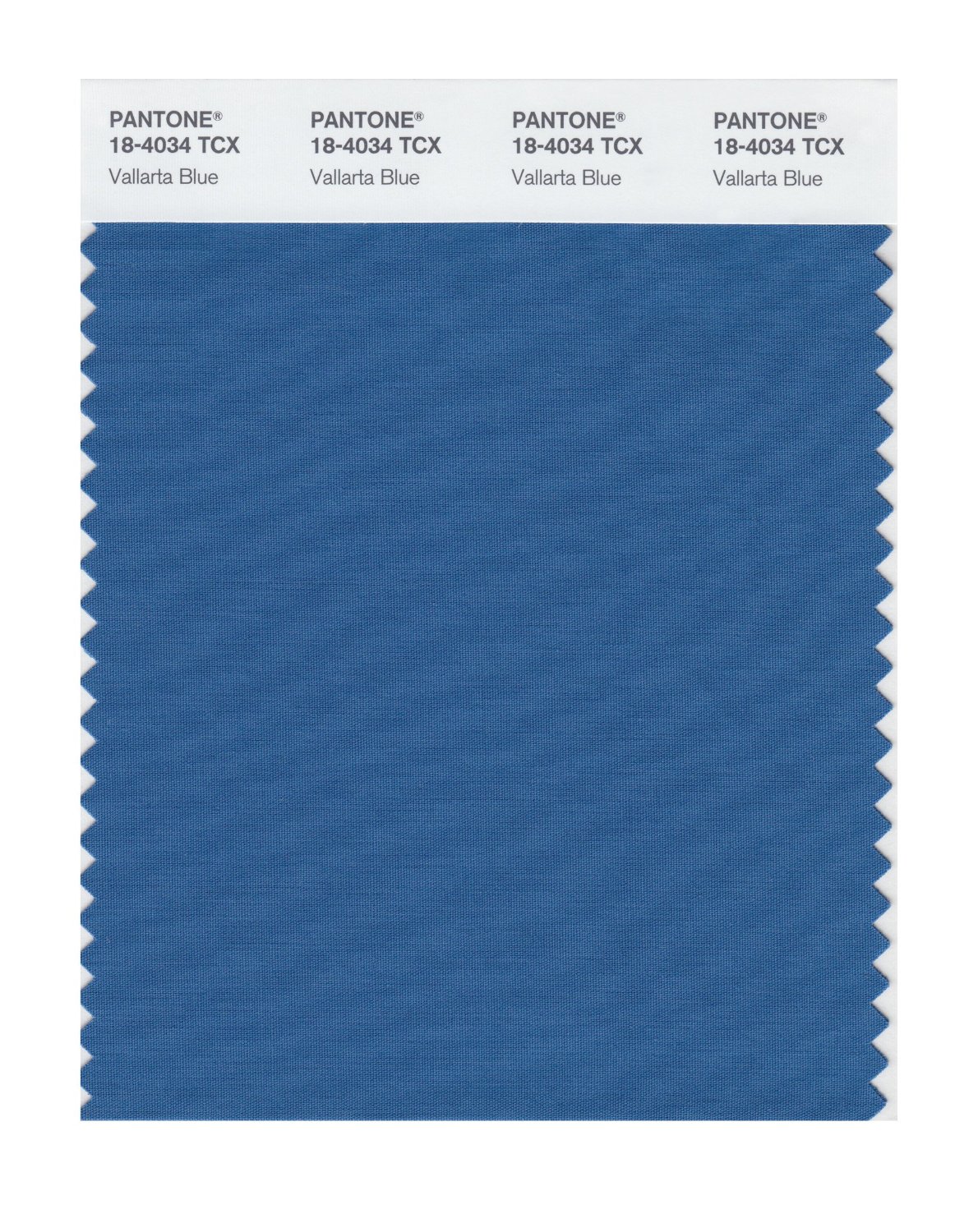 Pantone Cotton Swatch 18-4034 Vallarta Blue