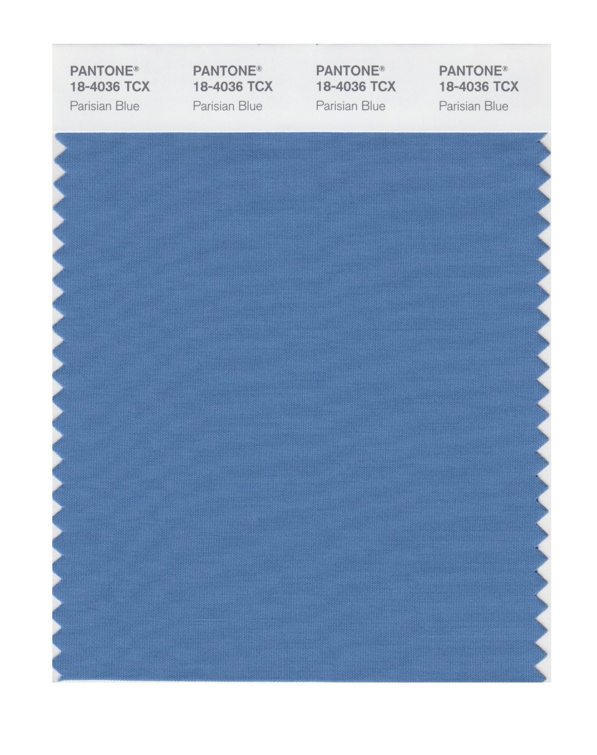 Pantone Cotton Swatch 18-4036 Parisian Blue