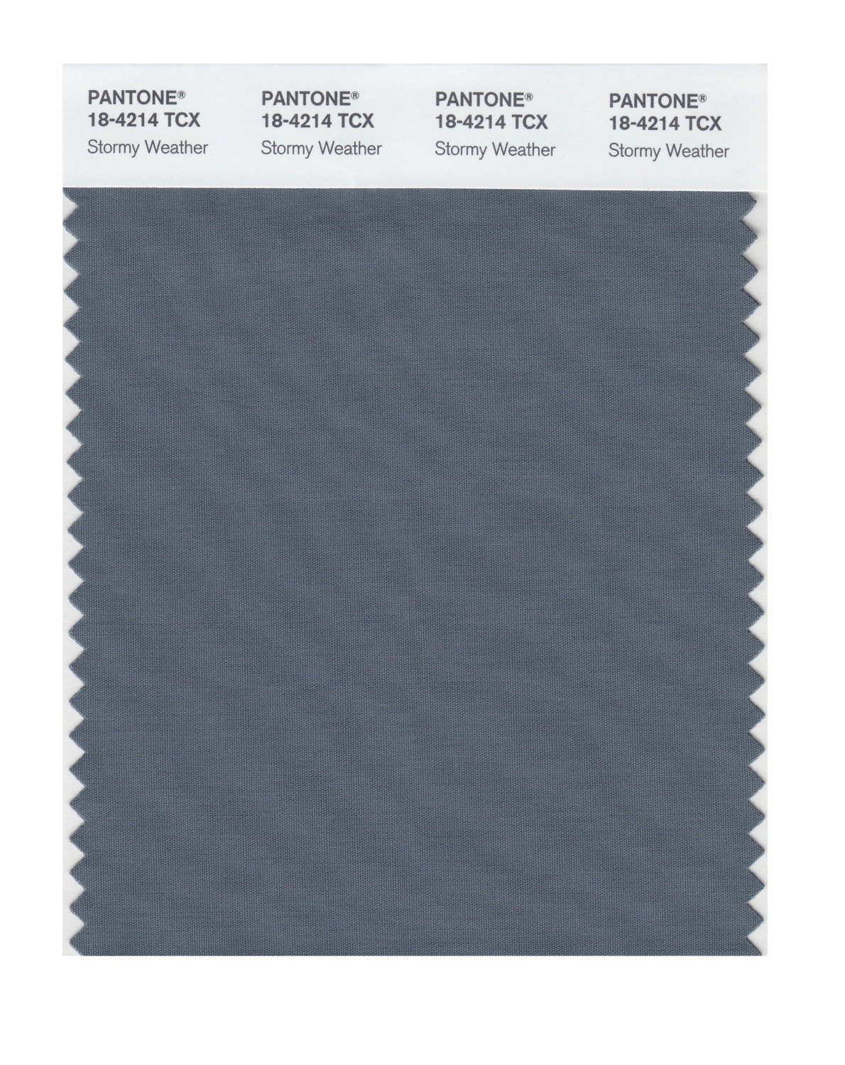 Pantone Cotton Swatch 18-4214 Stormy Weather