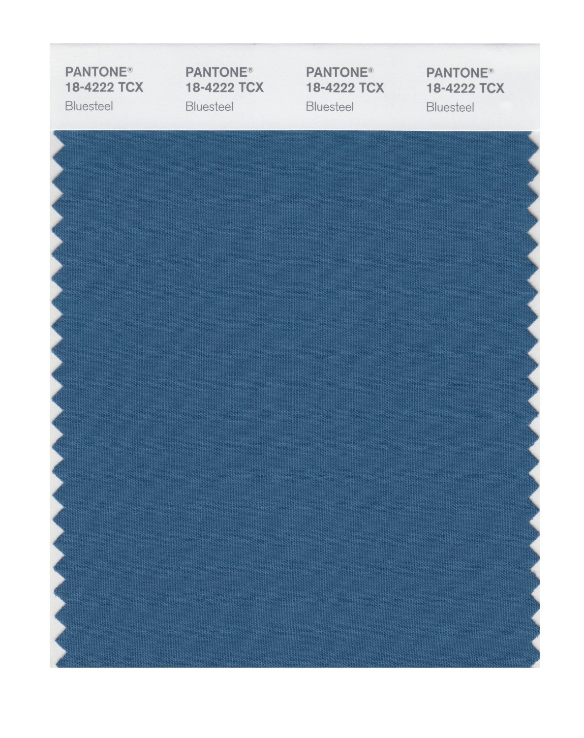 Pantone Cotton Swatch 18-4222 Bluesteel