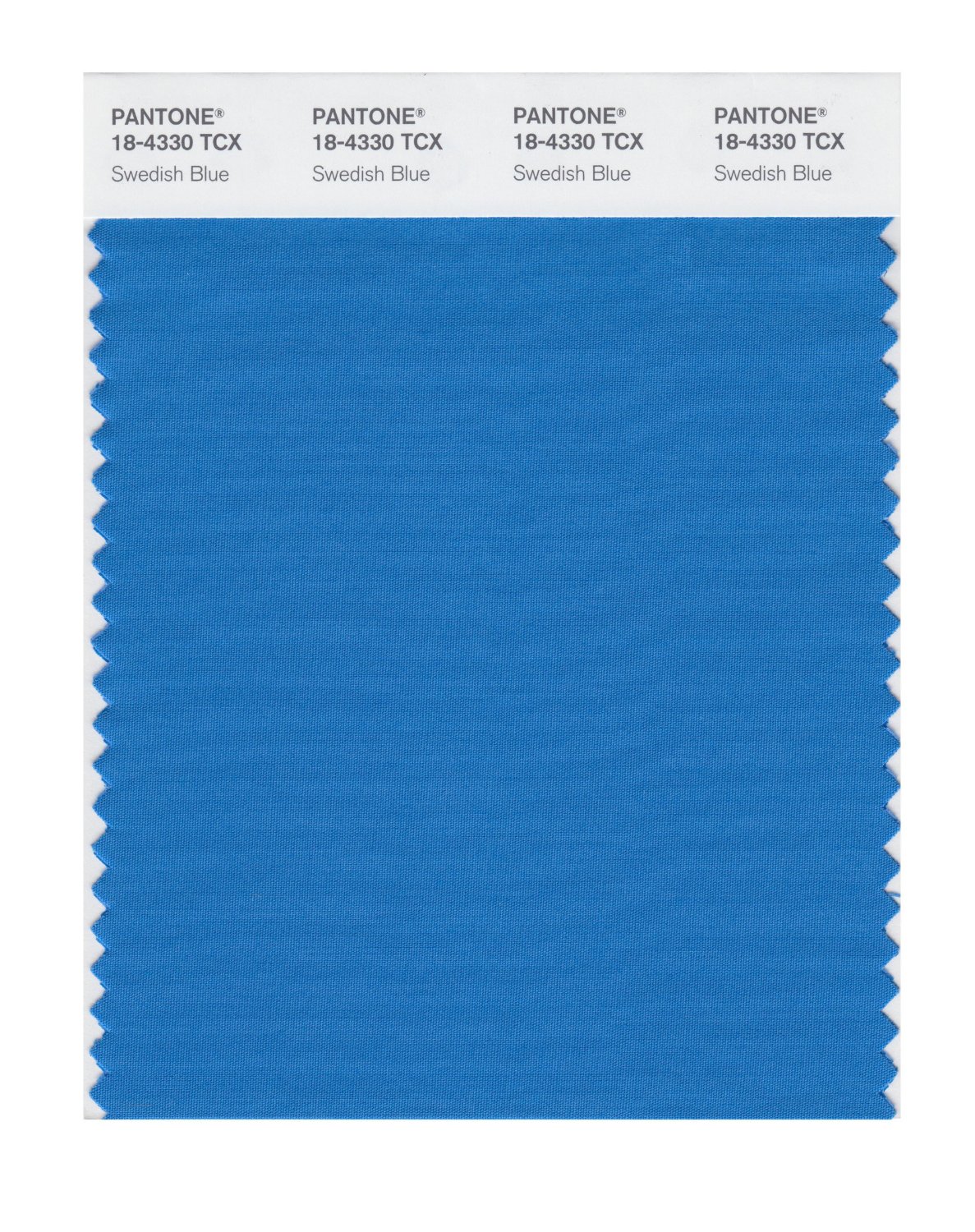 Pantone Cotton Swatch 18-4330 Swedish Blue