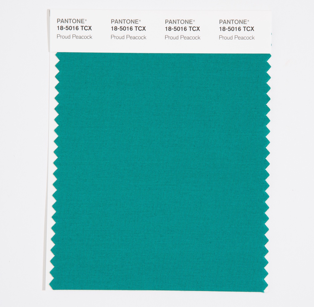 Pantone Cotton Swatch 18-5016 Proud Peacock