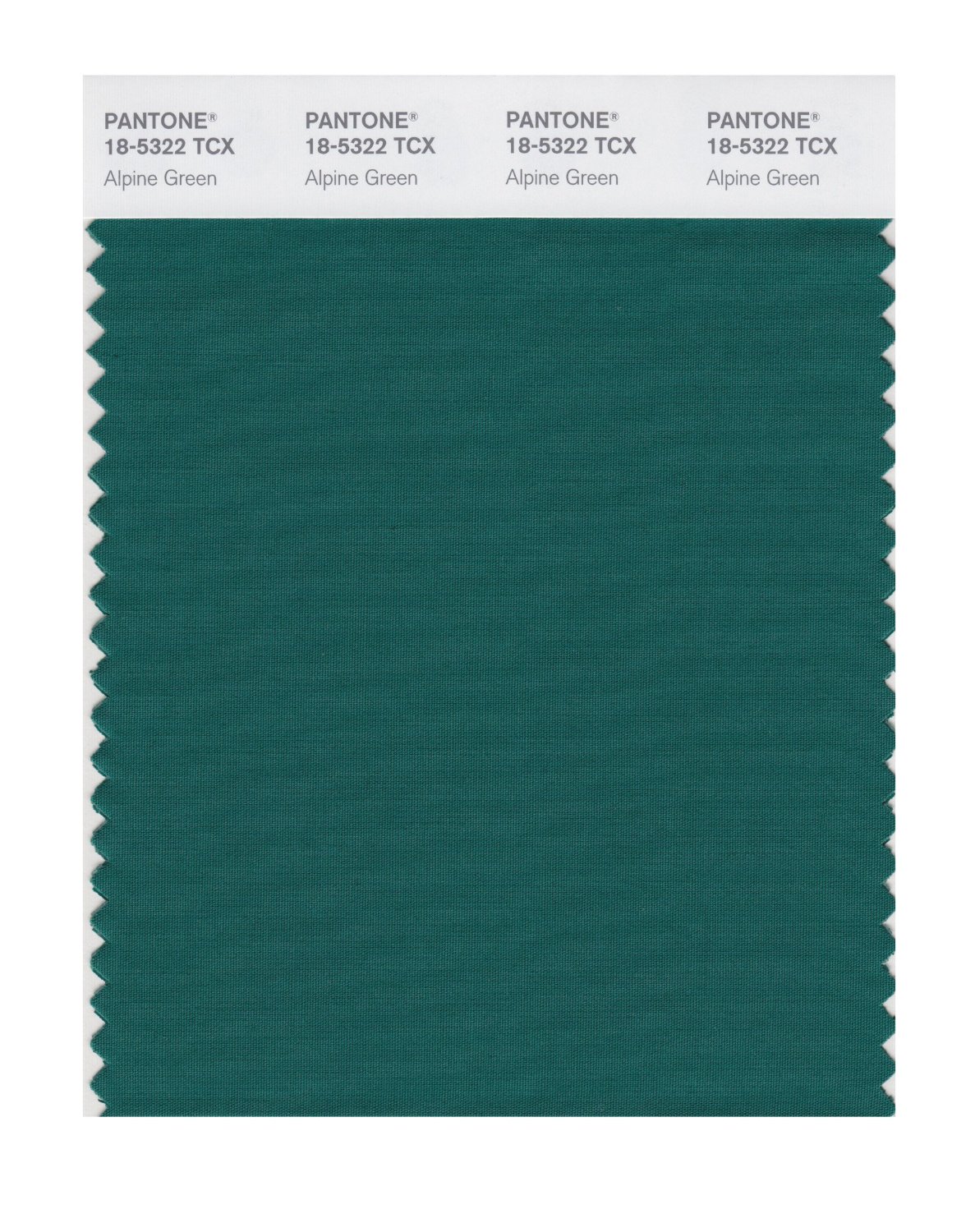 Pantone Cotton Swatch 18-5322 Alpine Green