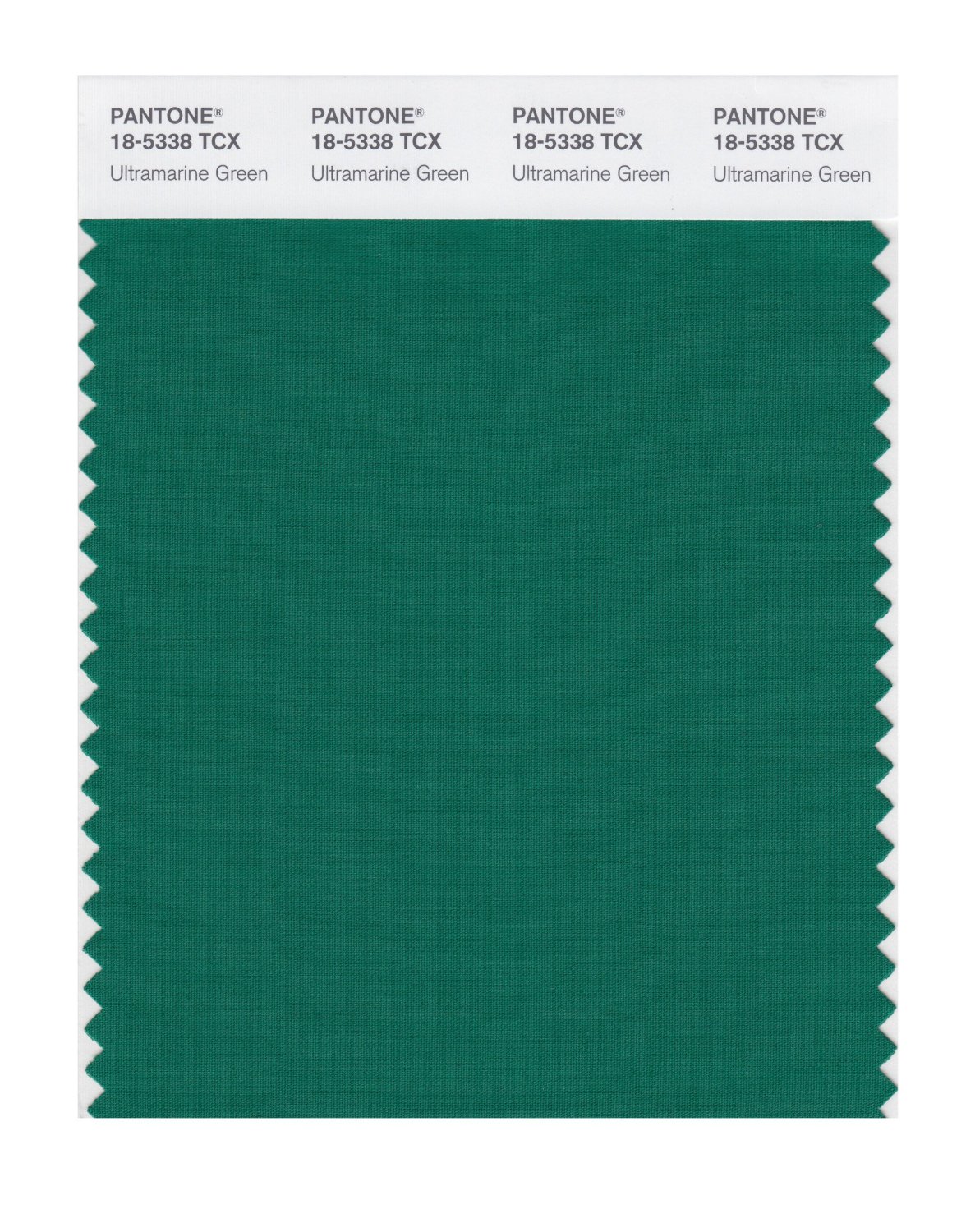 Pantone Cotton Swatch 18-5338 Ultramrn Green