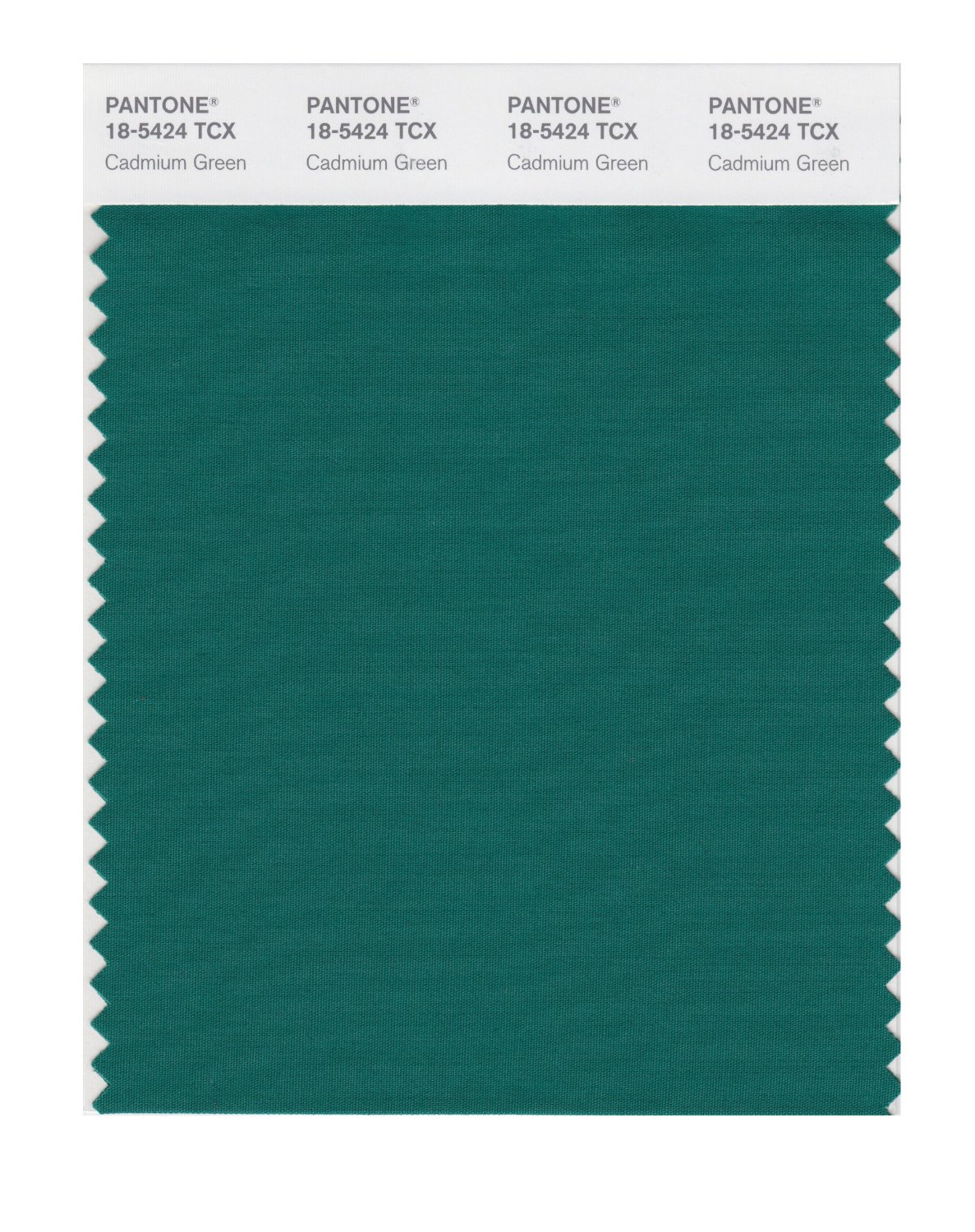 Pantone Cotton Swatch 18-5424 Cadmium Green