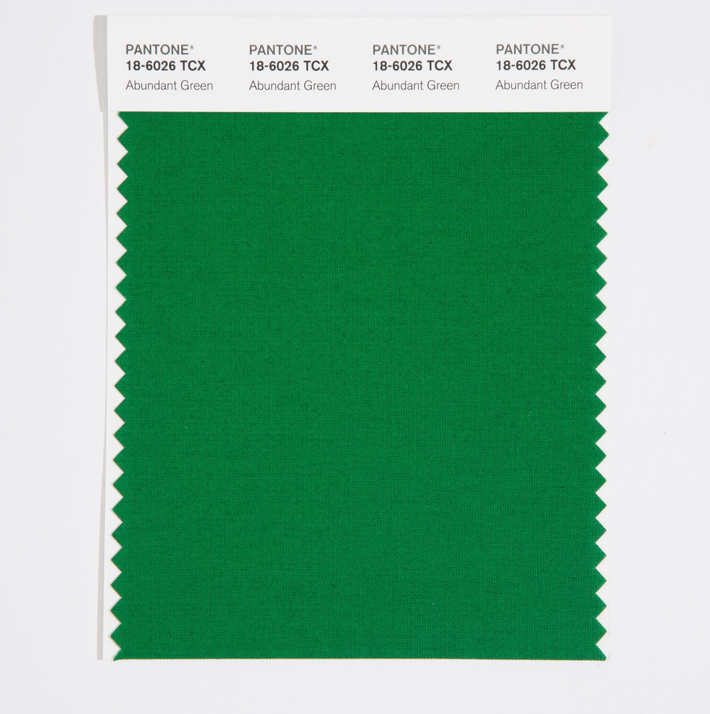 Pantone Cotton Swatch 18-6026 Abundant Green