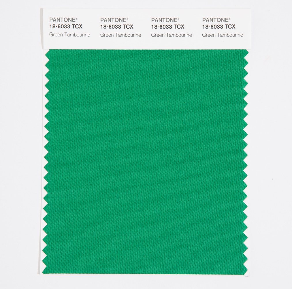 Pantone Cotton Swatch 18-6033 Green Tambourin