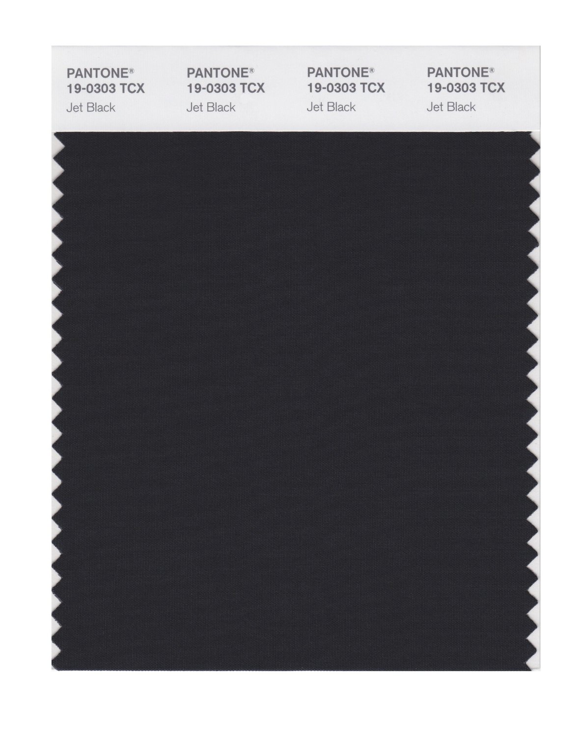 Pantone Cotton Swatch 19-0303 Jet Black