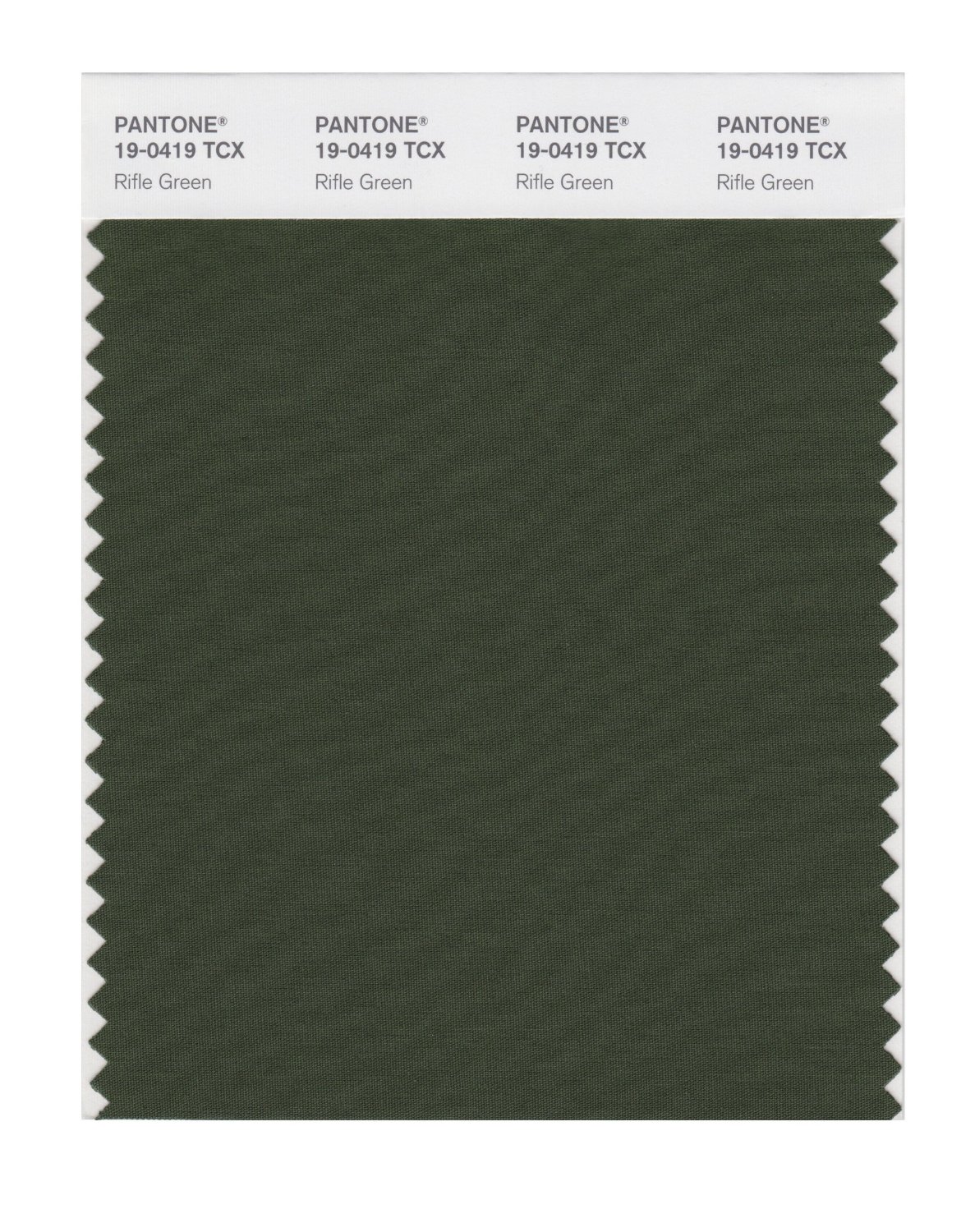 Pantone Cotton Swatch 19-0419 Rifle Green