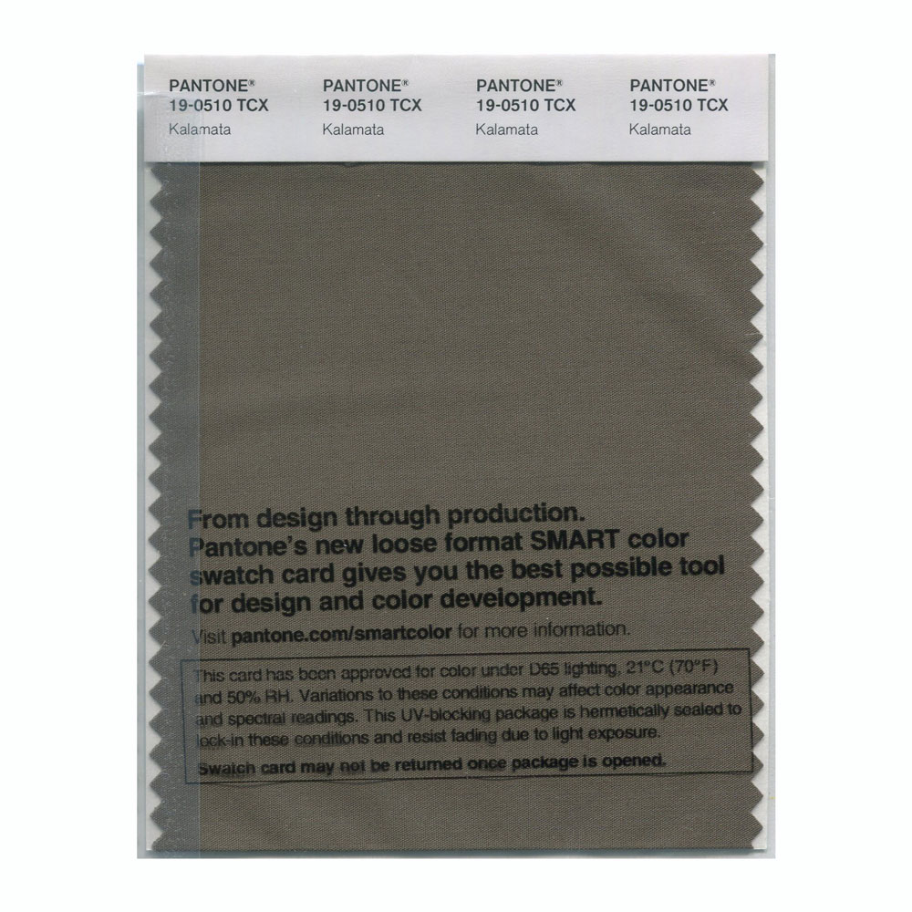 Pantone Cotton Swatch 19-0510 Kalamata